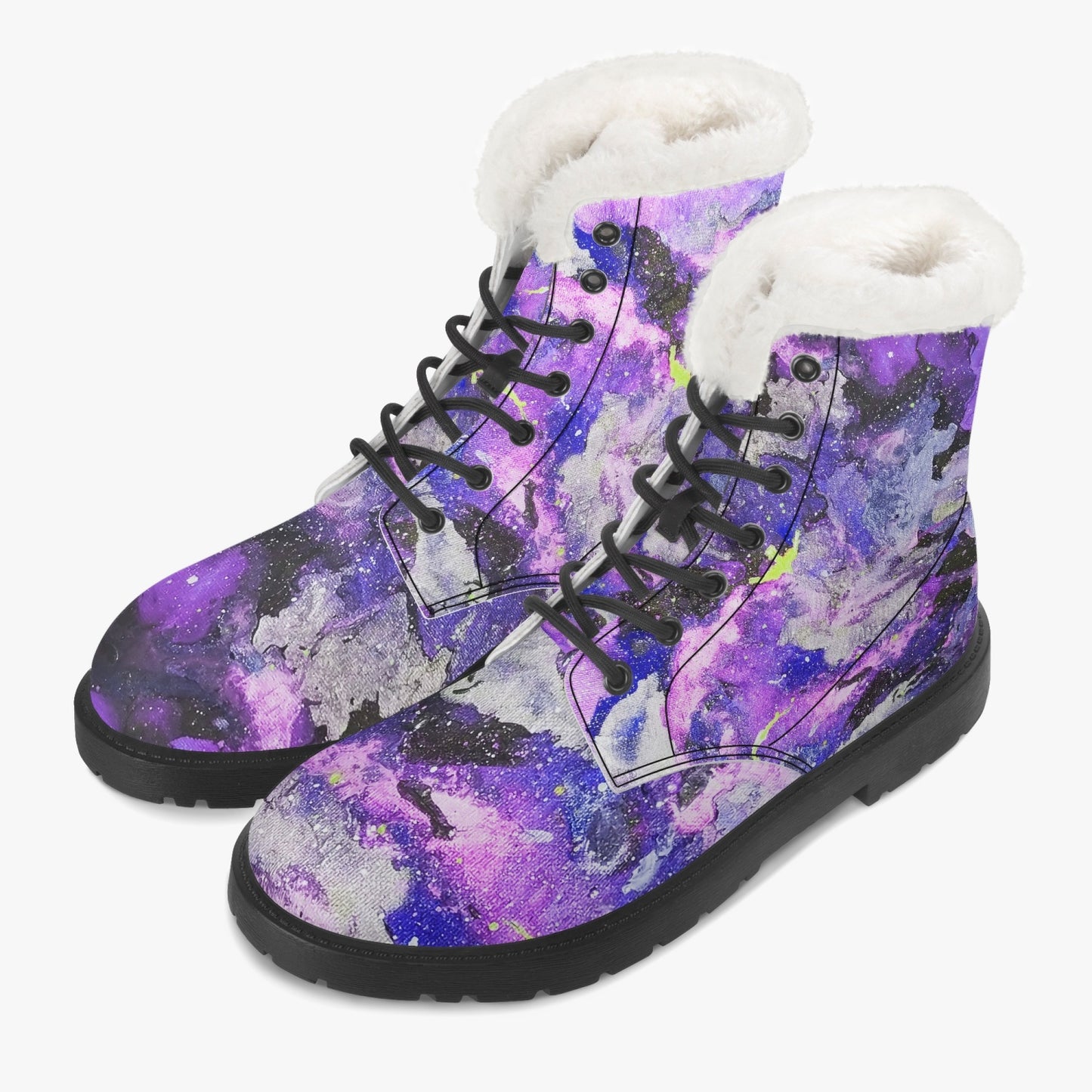 Fly High Faux Fur Leather Boots