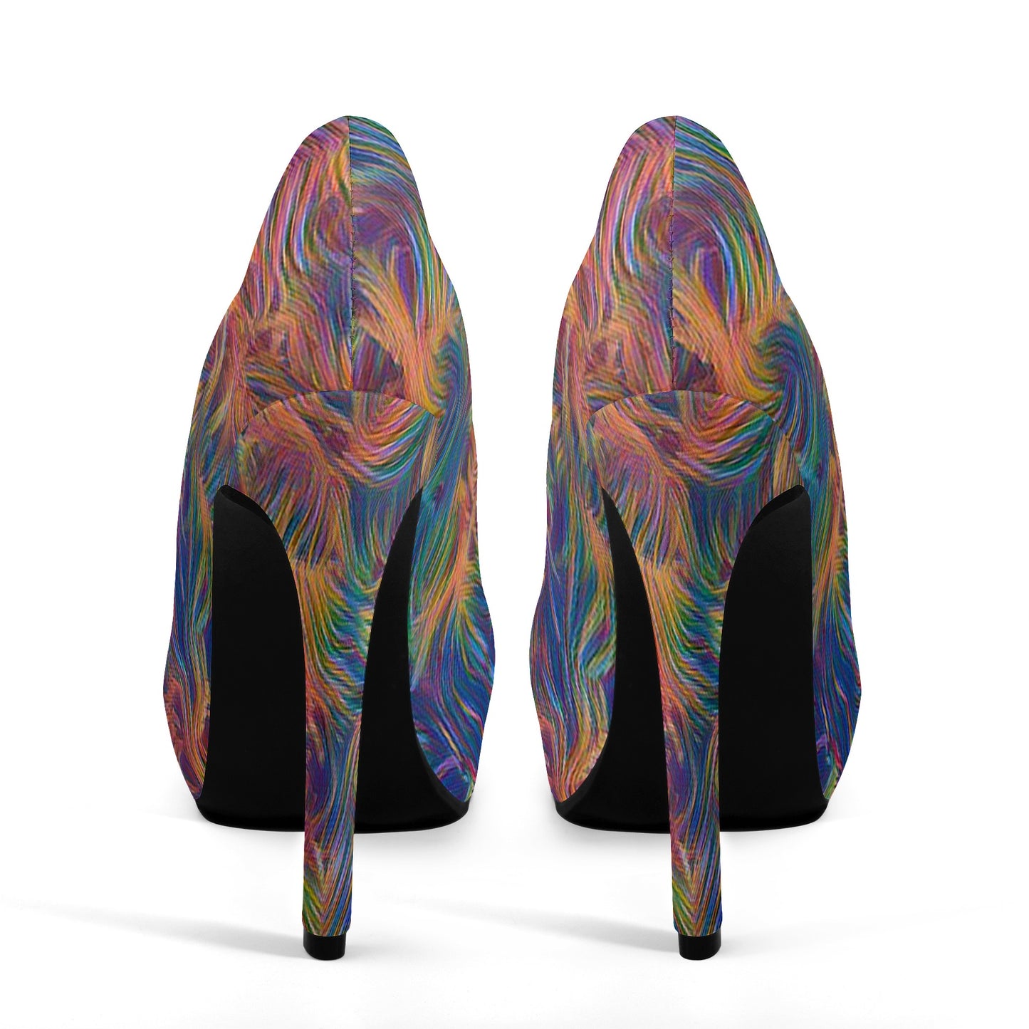 Colorful Whispers Women Platform Pumps 5 Inch High Heels