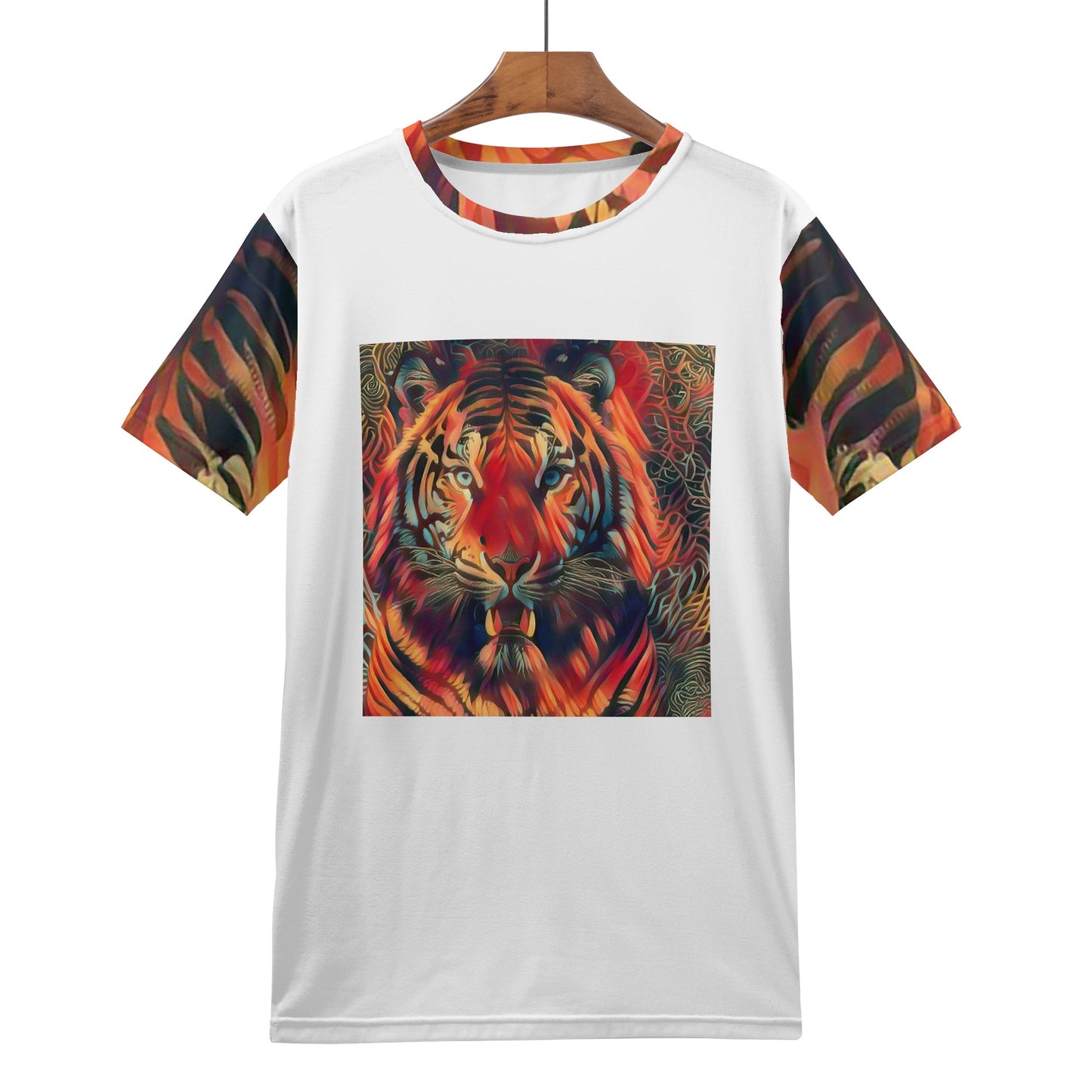 Tiger on Fire Mens T-shirt