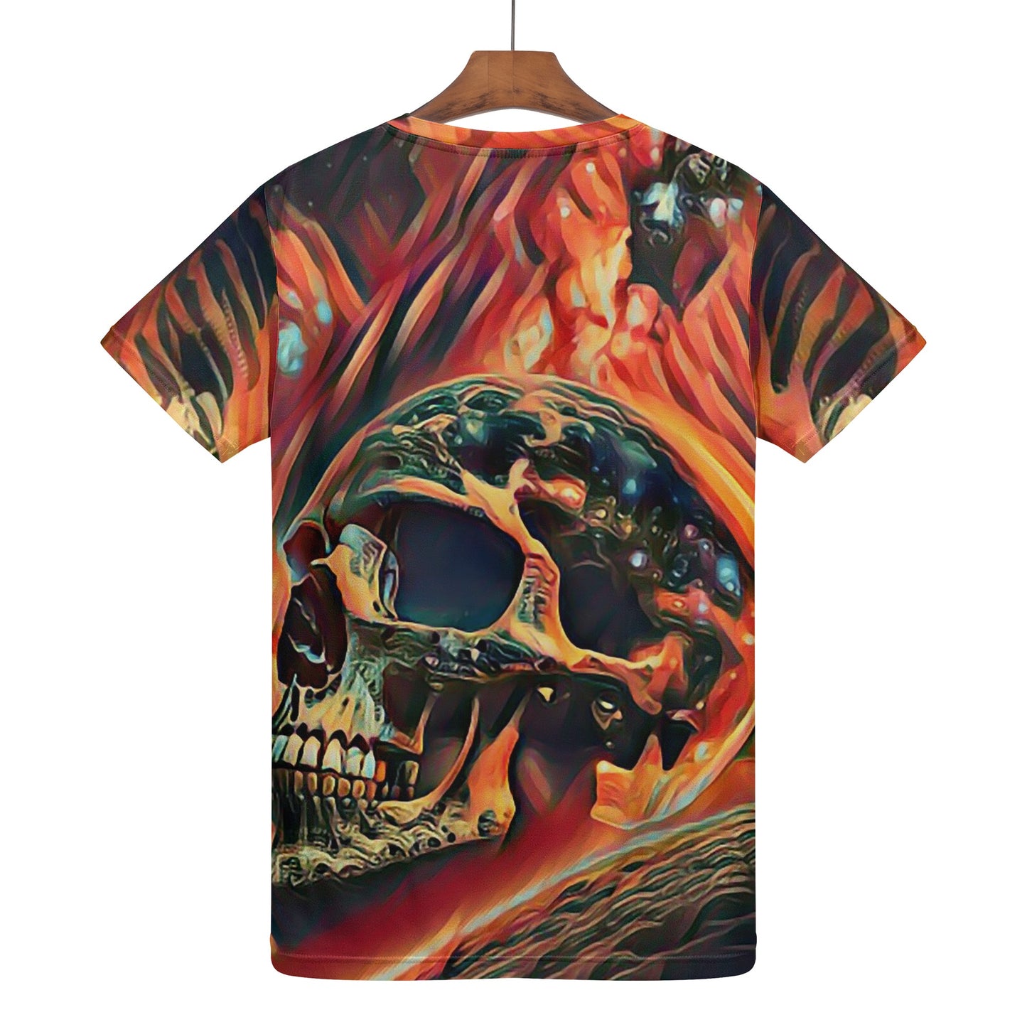 Skull Fire Mens T-shirt