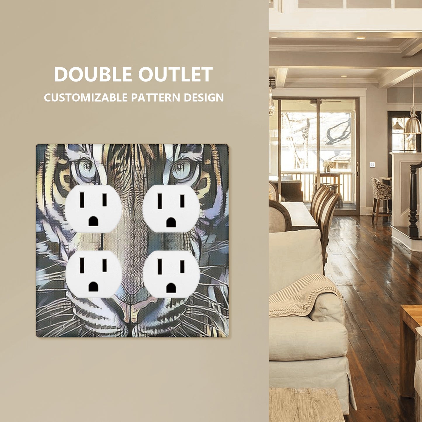 Tigerz Eyez 3 Style Combination Wall Plates