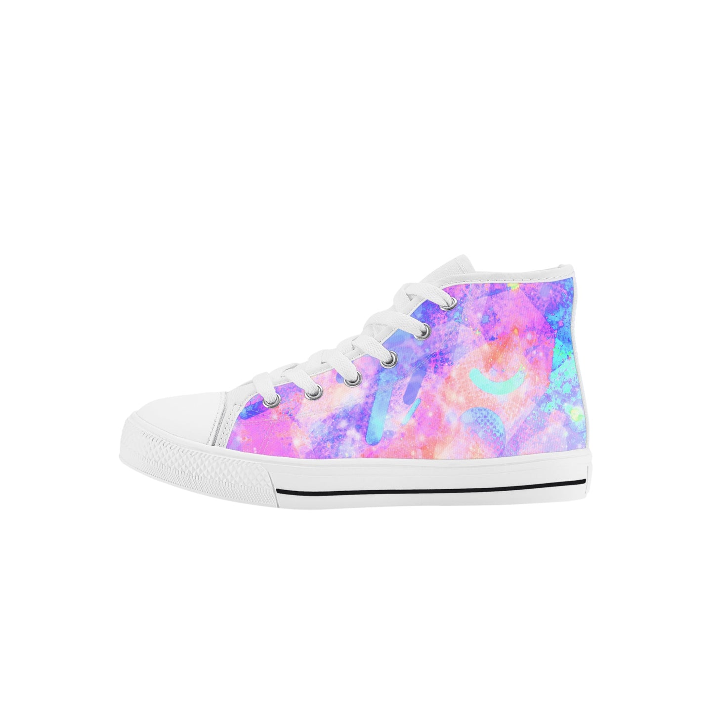 Pastel Skies Kids High Top Canvas Shoes