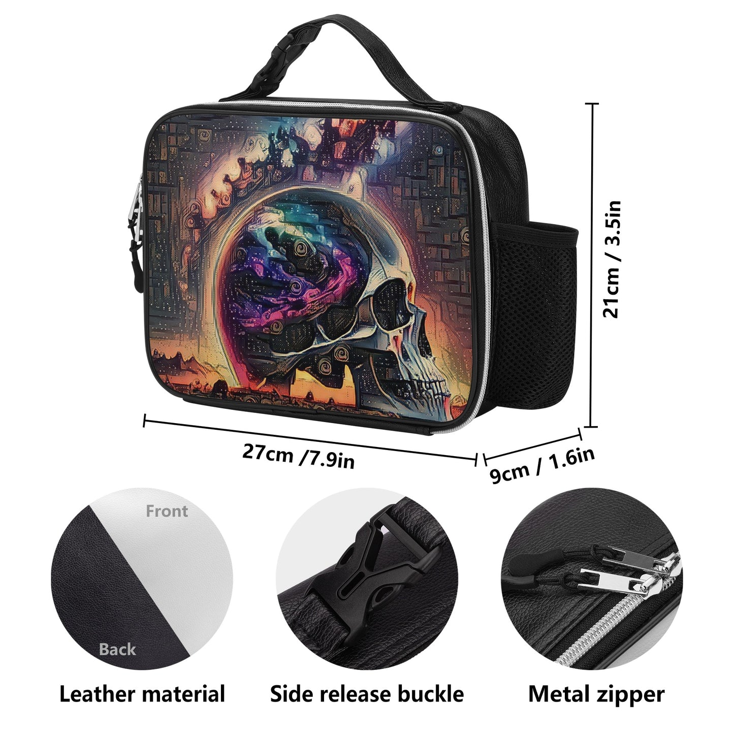 We are One Detachable Leather Lunch Bag