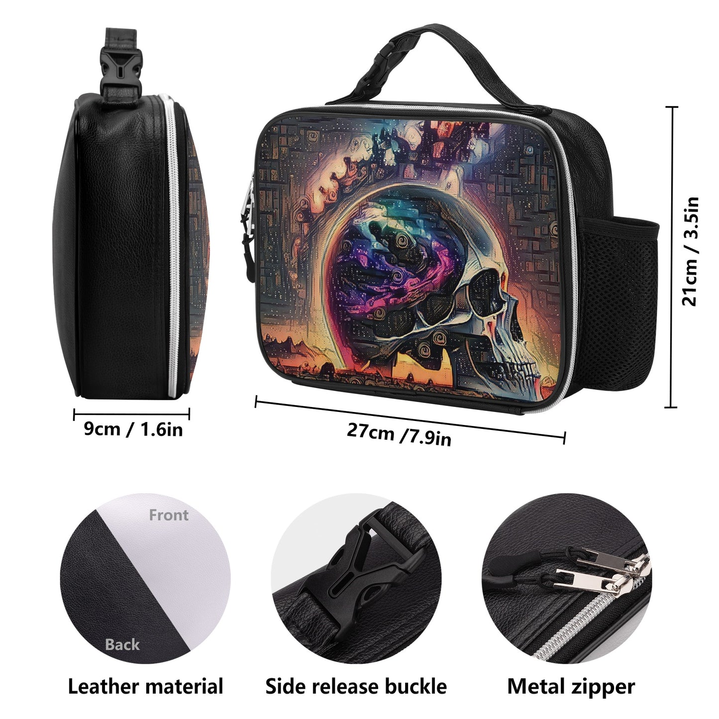 We are One Detachable Leather Lunch Bag