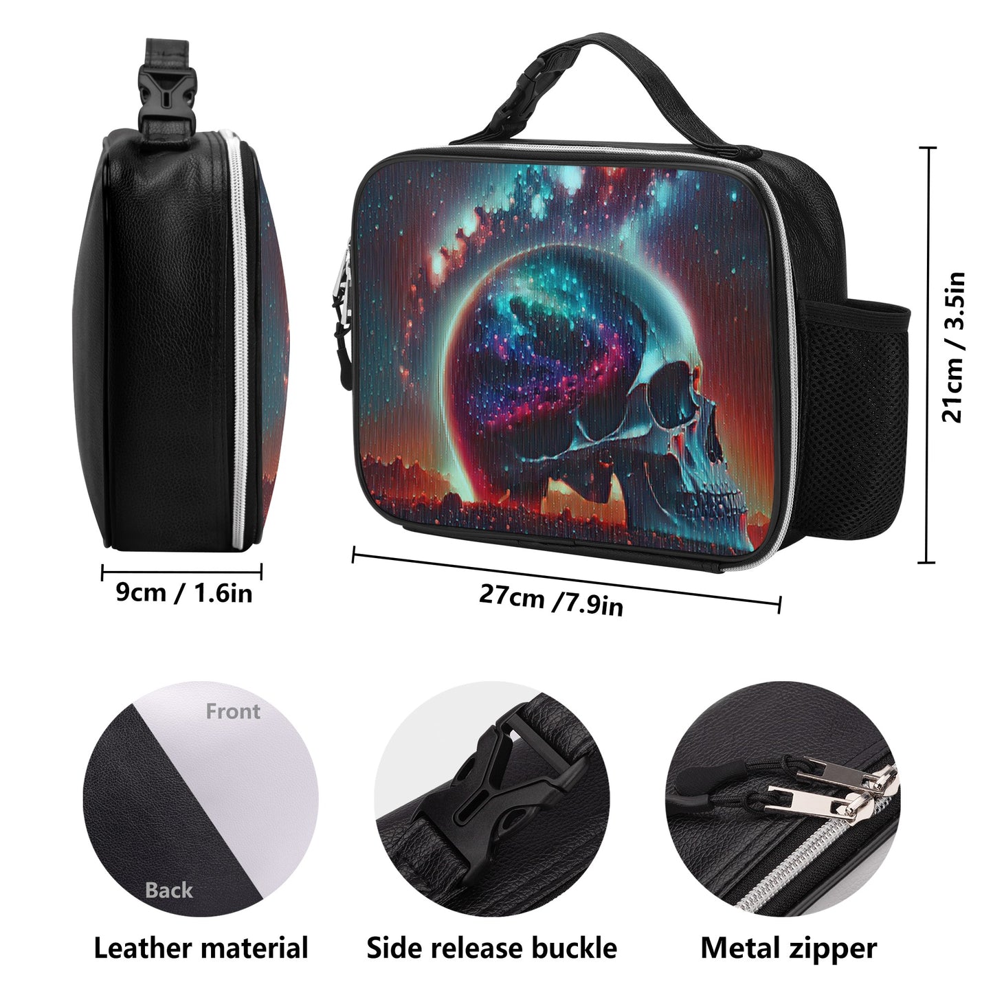 We are One Detachable Leather Lunch Bag