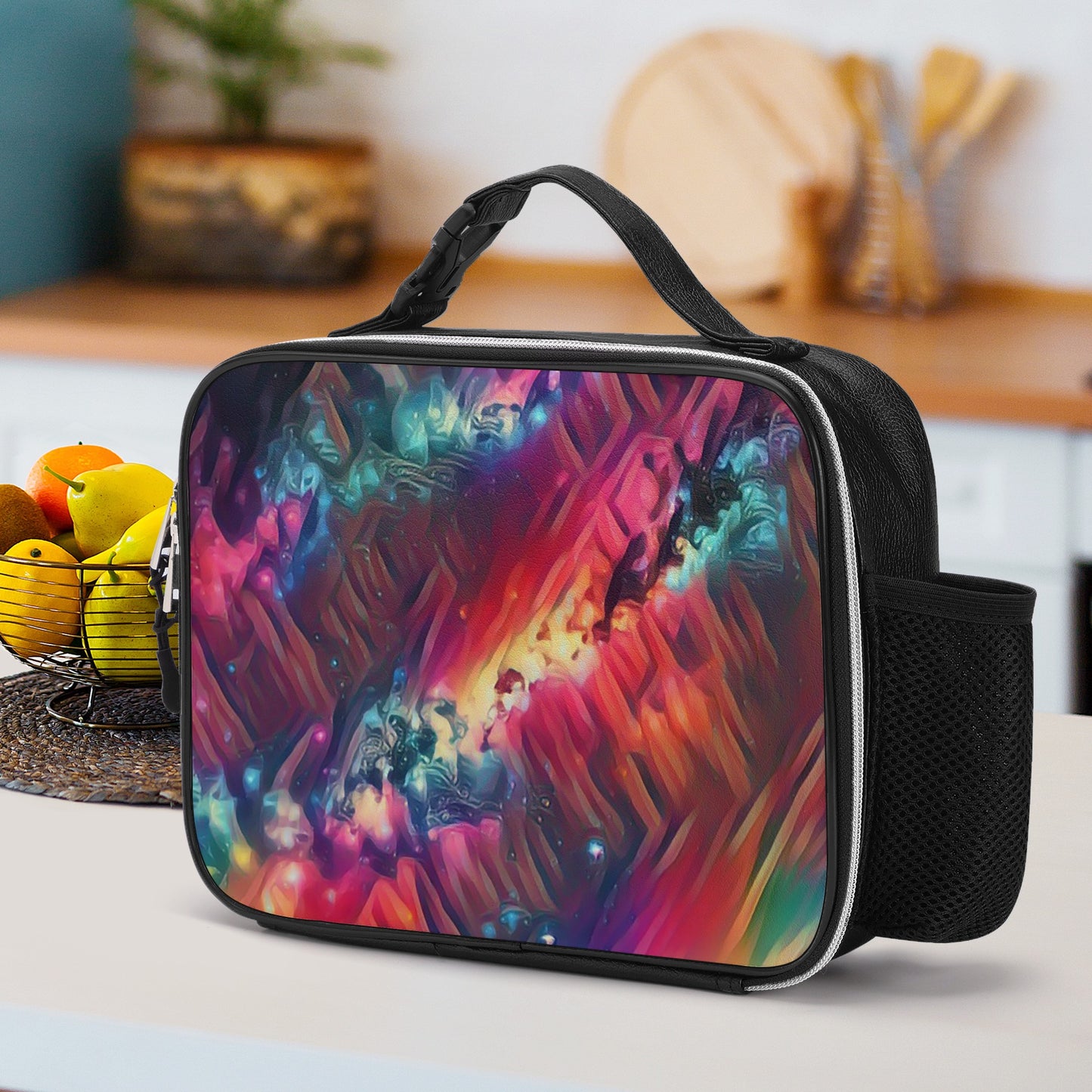 Starry Night Detachable Leather Lunch Bag