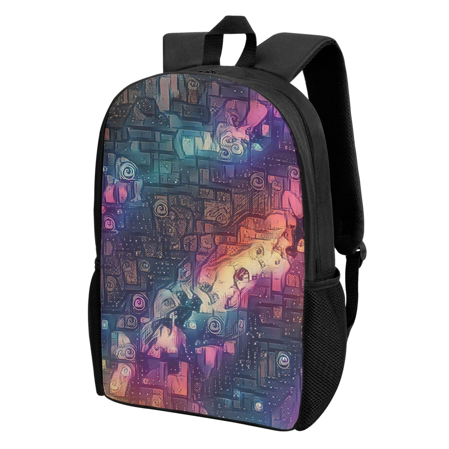 Starry Night Kids Black Chain Backpack