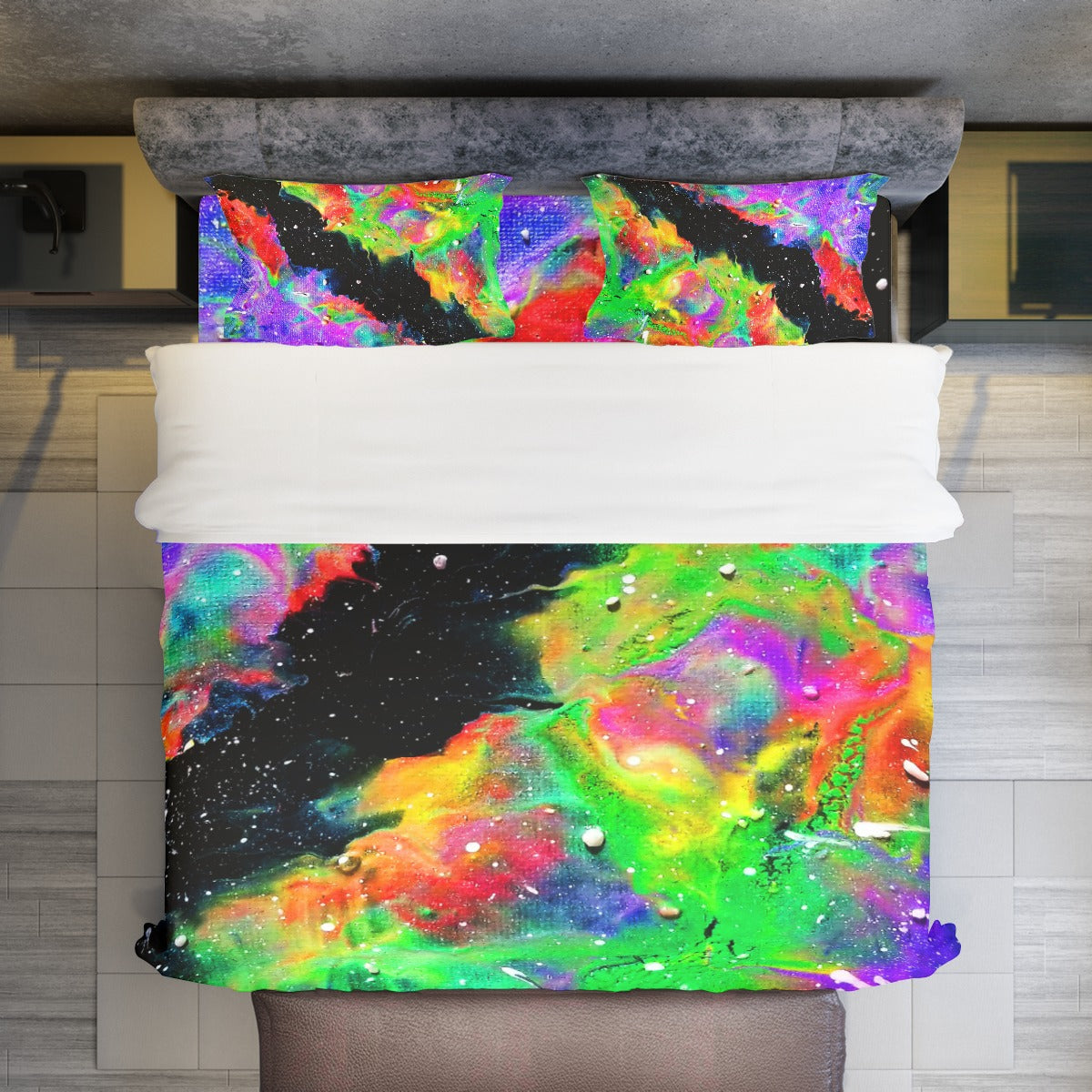 Galactic Rainbow Four-piece Duvet Cover Set