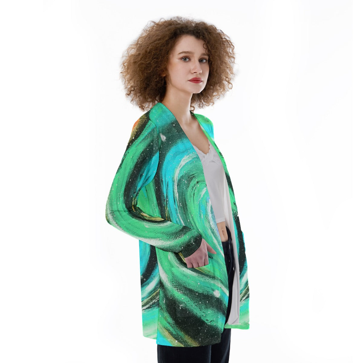 Infinite Teal Women's Cover With Pocket