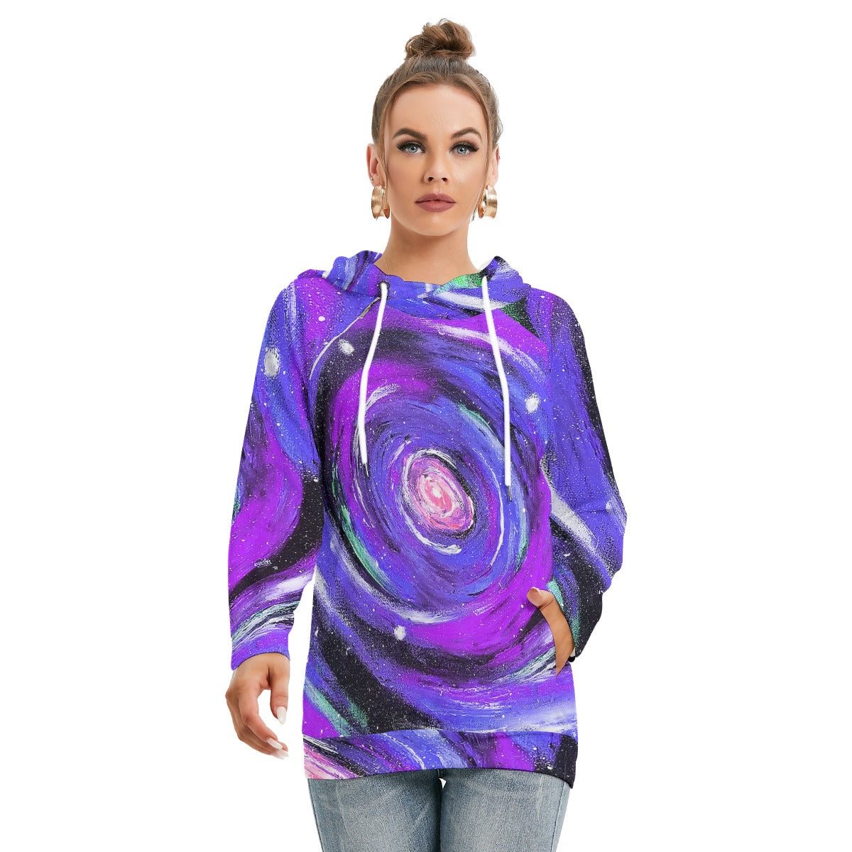 Passion Purple Women's Hoodie With Double Hood