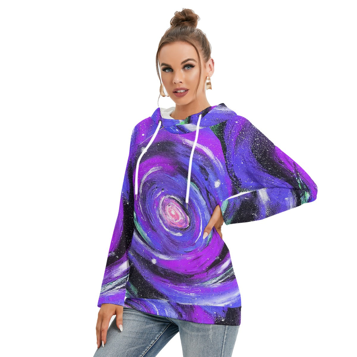Passion Purple Women's Hoodie With Double Hood