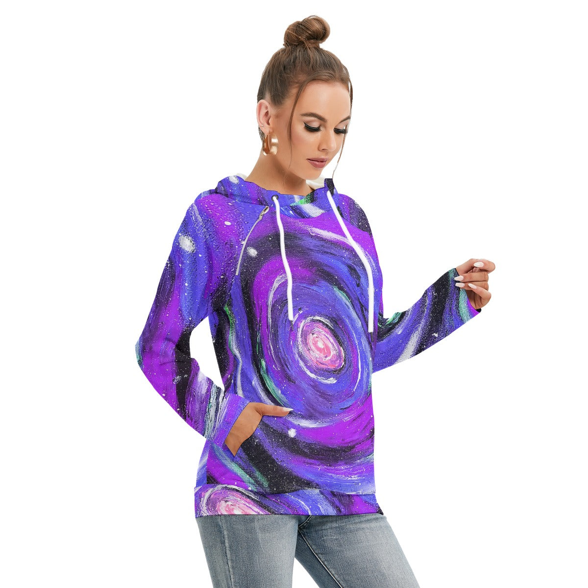Passion Purple Women's Hoodie With Double Hood