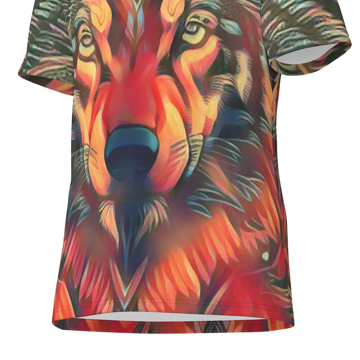 Firey Wolf Men's O-Neck T-Shirt | 190GSM Cotton