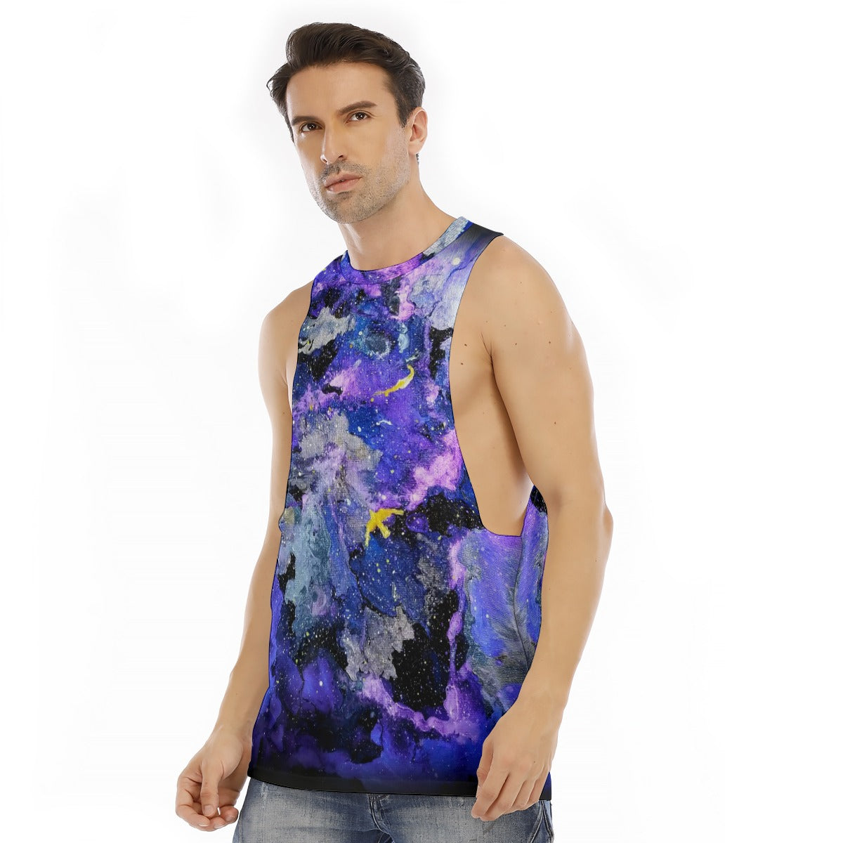 Fly High Men's O-neck Long Tank Top