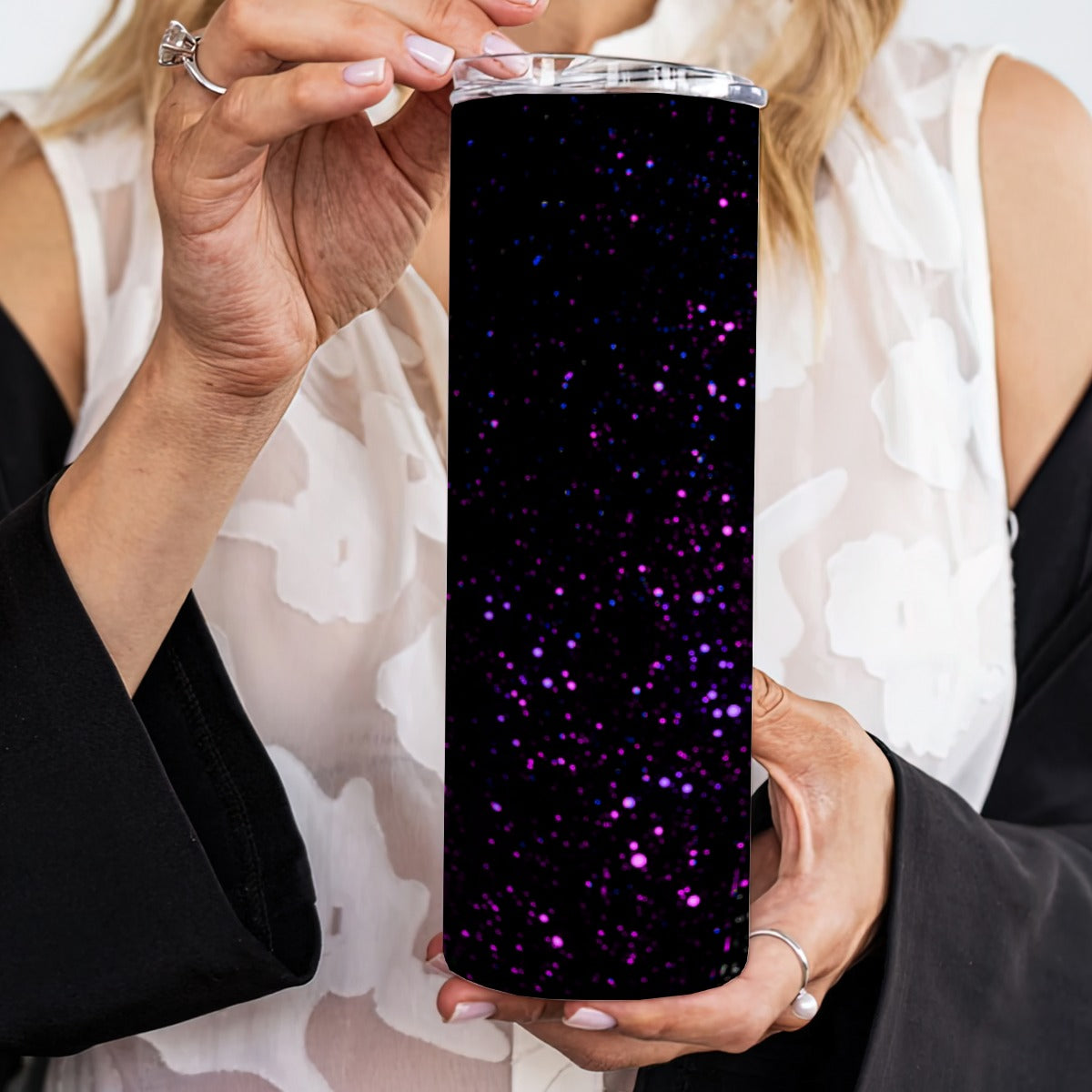 Night Sky Purple 20OZ Straight Cup With Sliding Lid For The USA