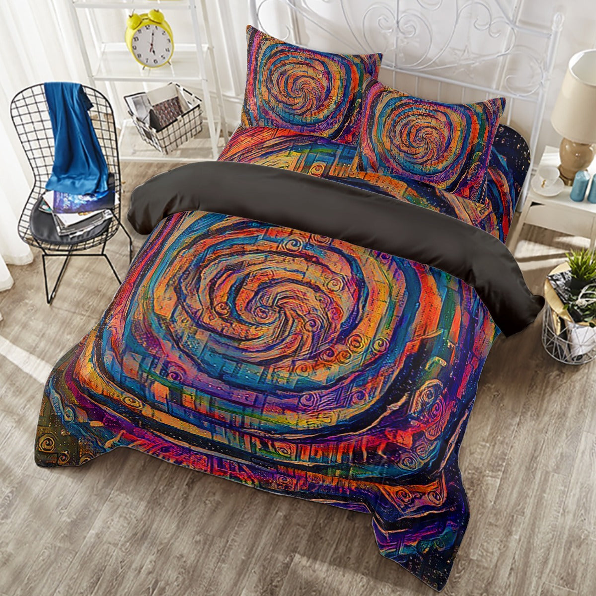 Galactic Whirlpool Colorful Four-piece Duvet Cover Set