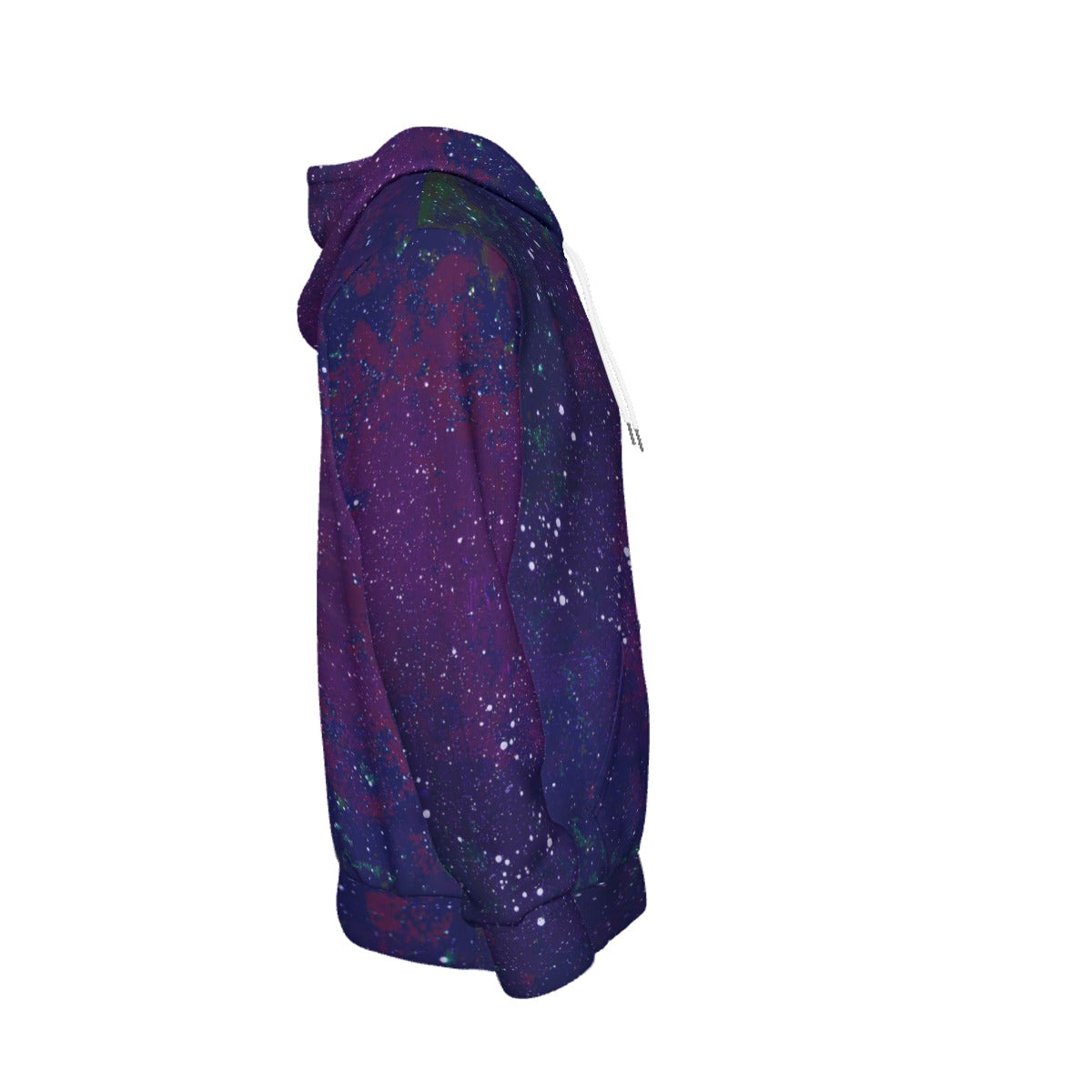 Music is Light/Galactic Atmosphere Men's Thicken Pullover Hoodie With Inner Hood(TALL)