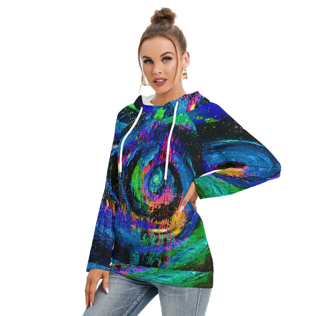 Different Dimensions Women's Hoodie With Double Hood