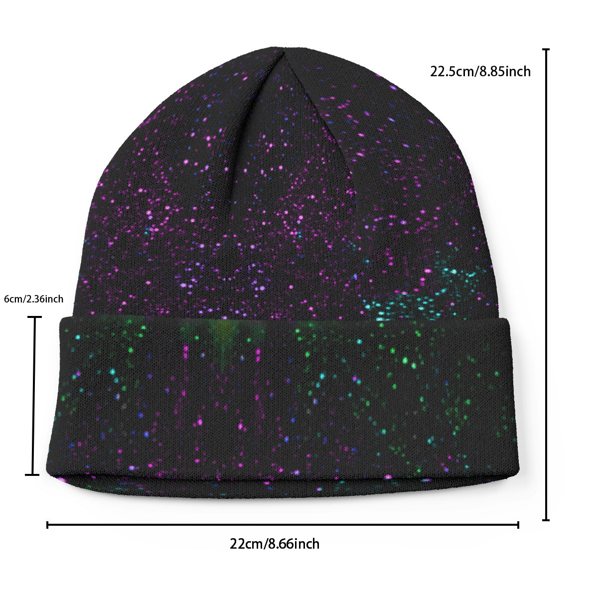 Night Sky Purple Knitted Hat