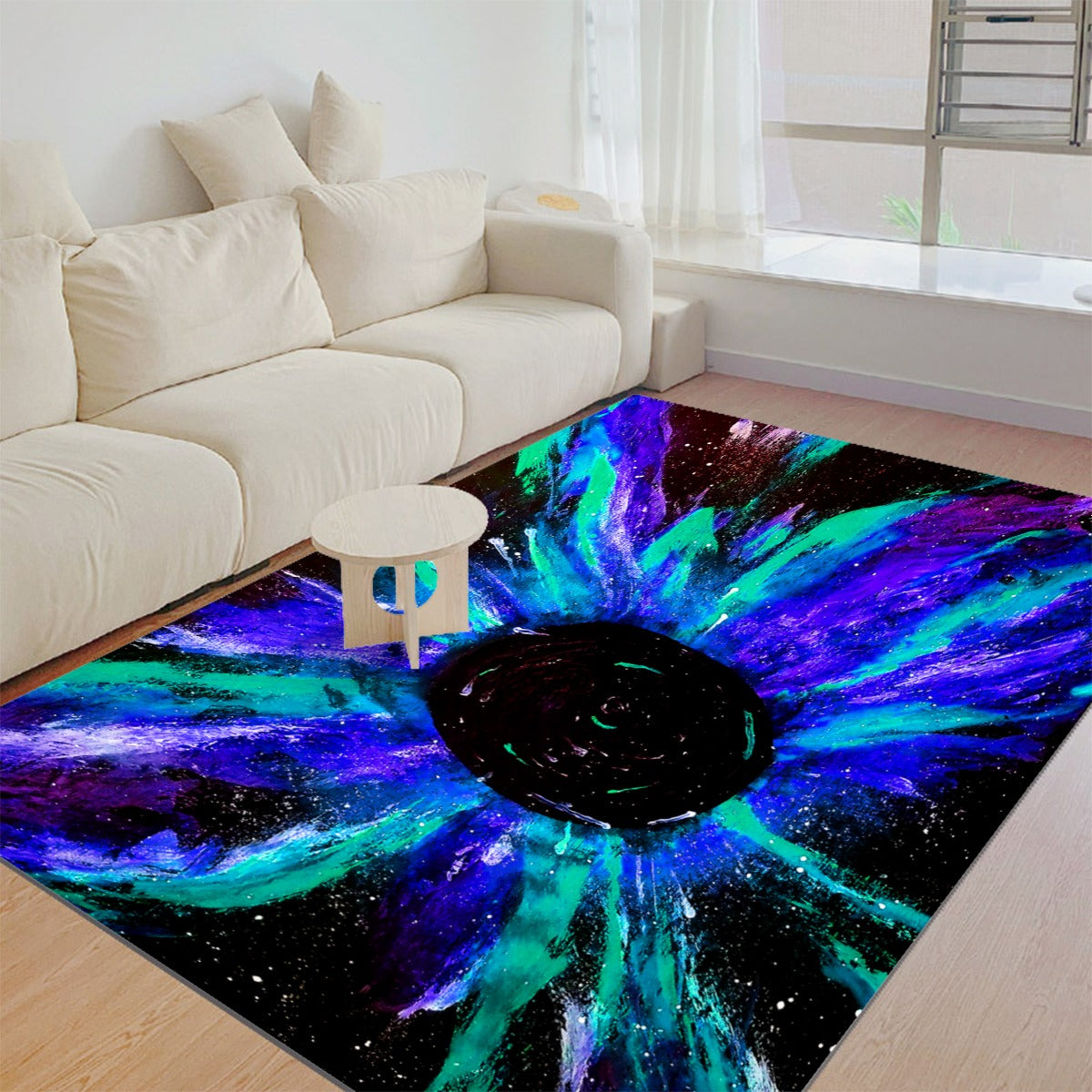 Black Hole Foldable Rectangular Thickened Floor Mat