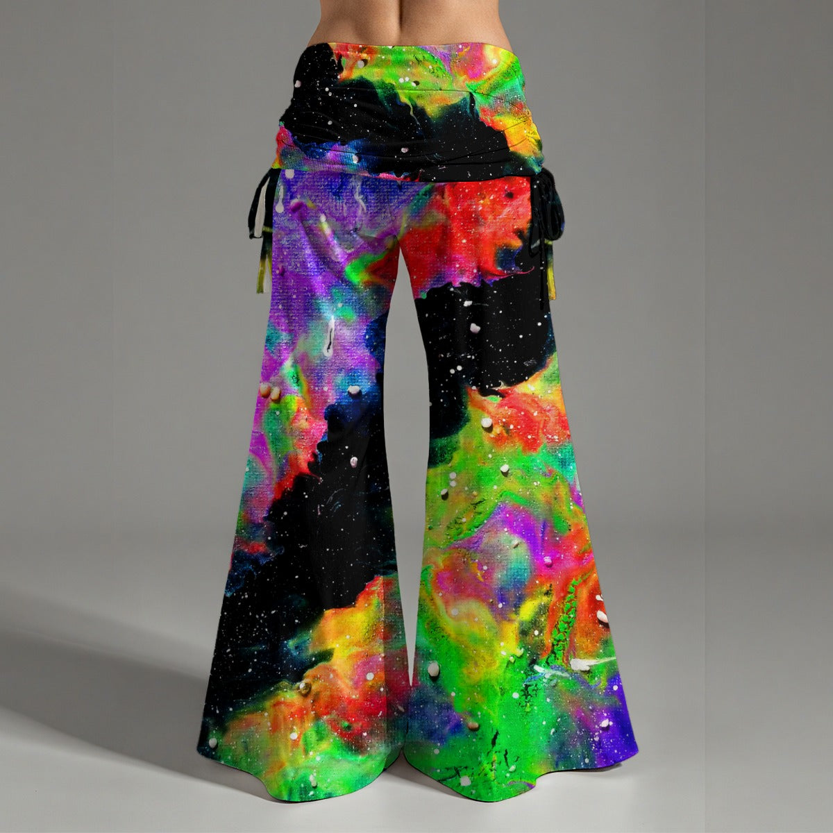 Galactic Rainbow Women's High Waist Wide Leg Pants