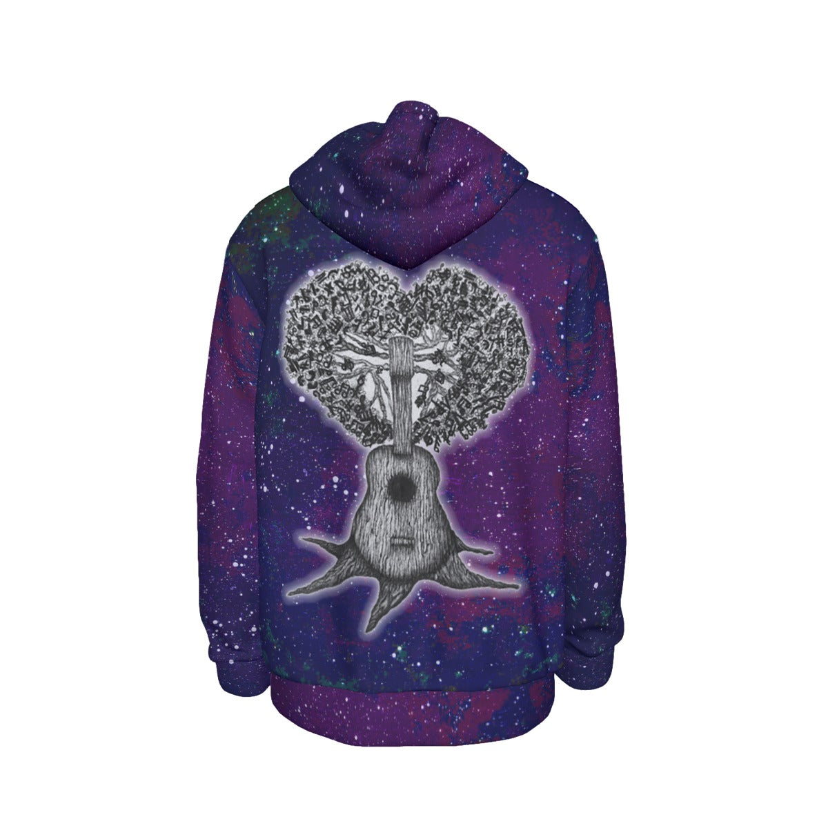 Music is Life Men's Thicken Pullover Hoodie With Inner Hood(TALL)
