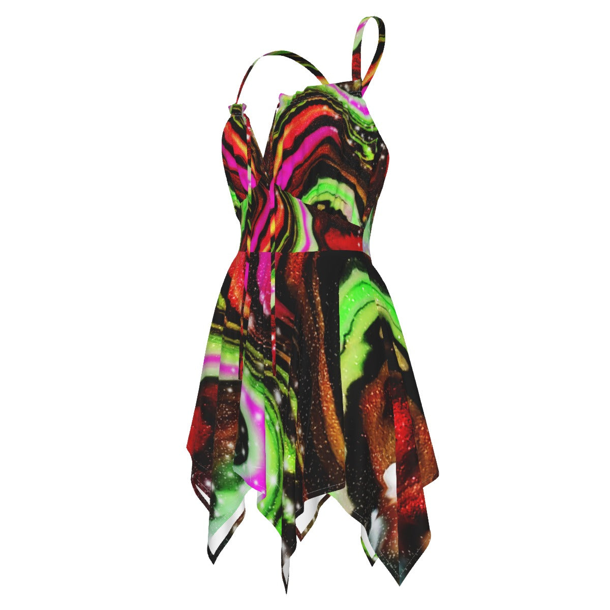 Galactic Beauty Red Women's Slip Dress