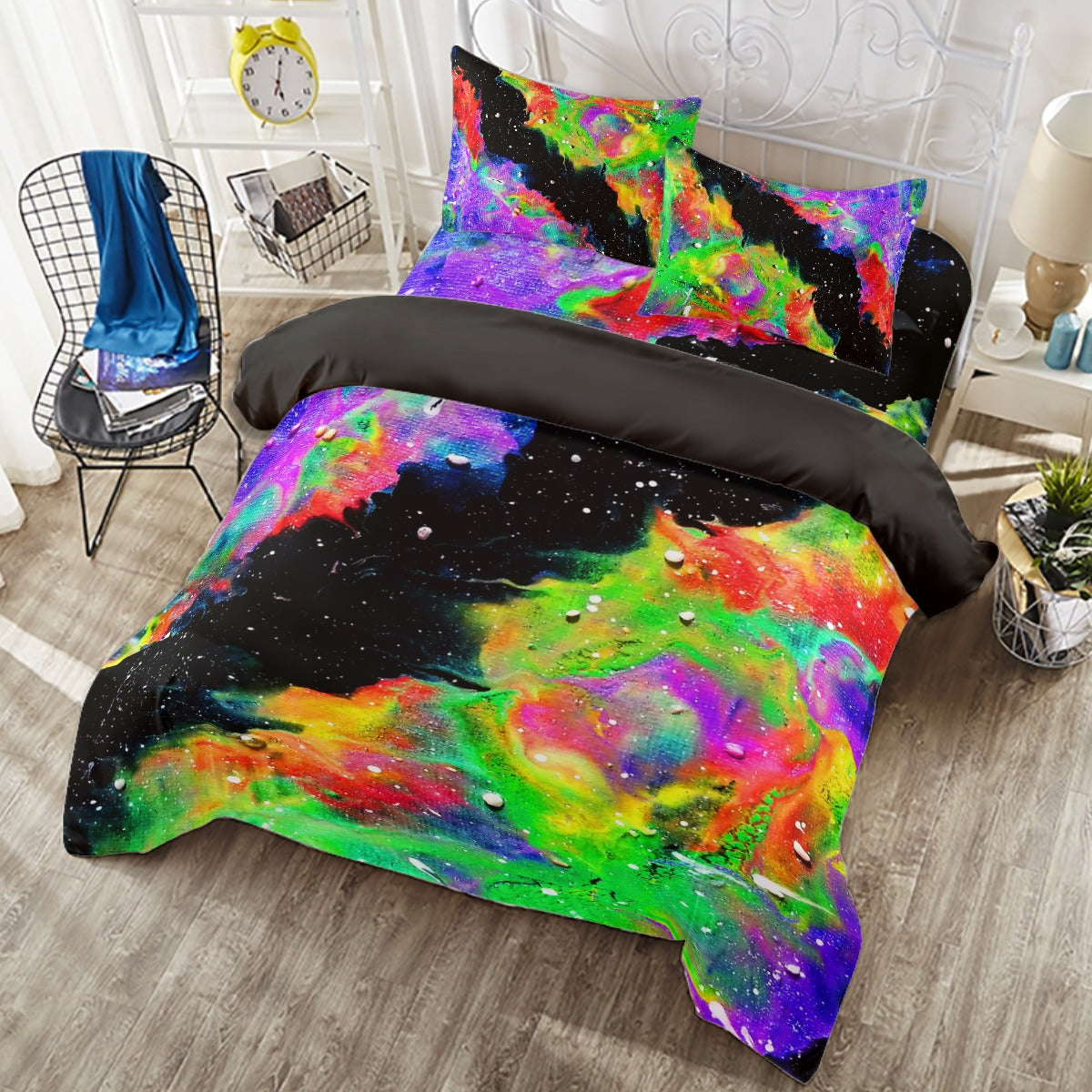 Galactic Rainbow Four-piece Duvet Cover Set