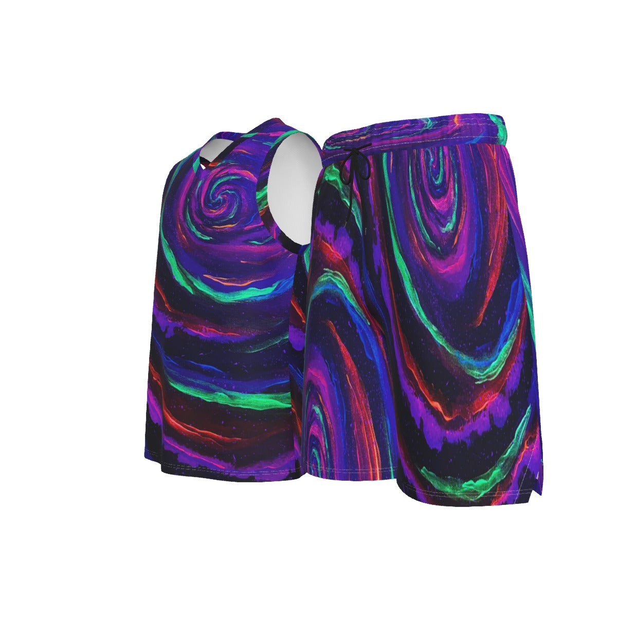 Galactic Rabbit Hole Men's V Neck Basketball Suit