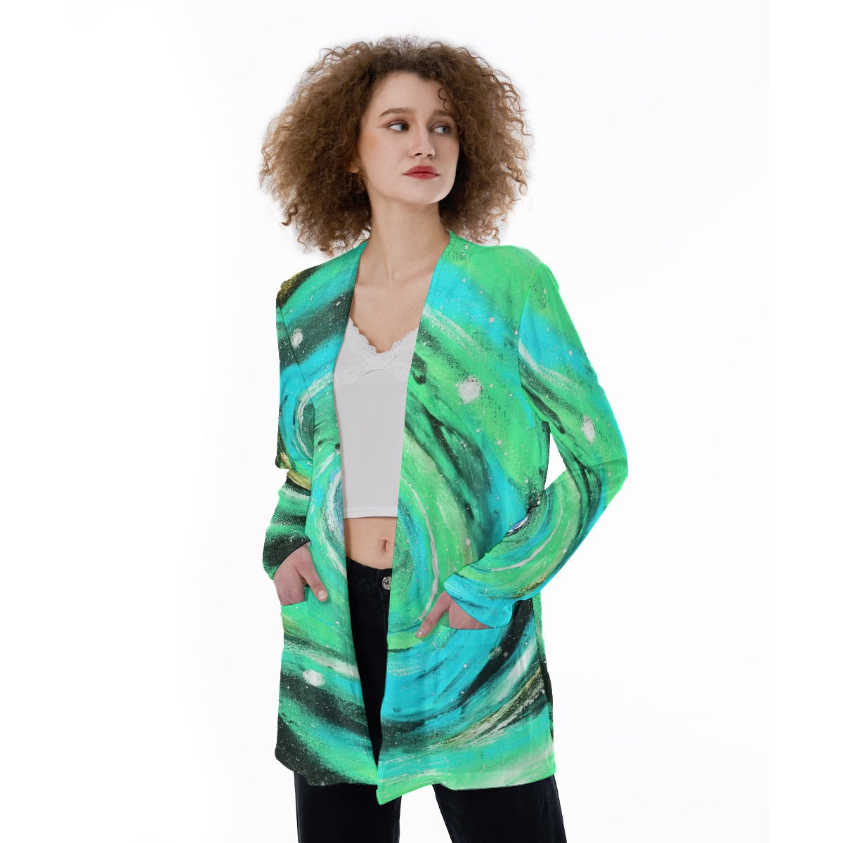 Infinite Teal Women's Cover With Pocket