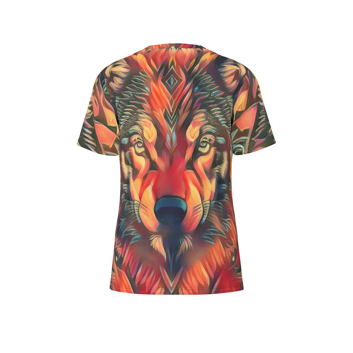 Firey Wolf Men's O-Neck T-Shirt | 190GSM Cotton