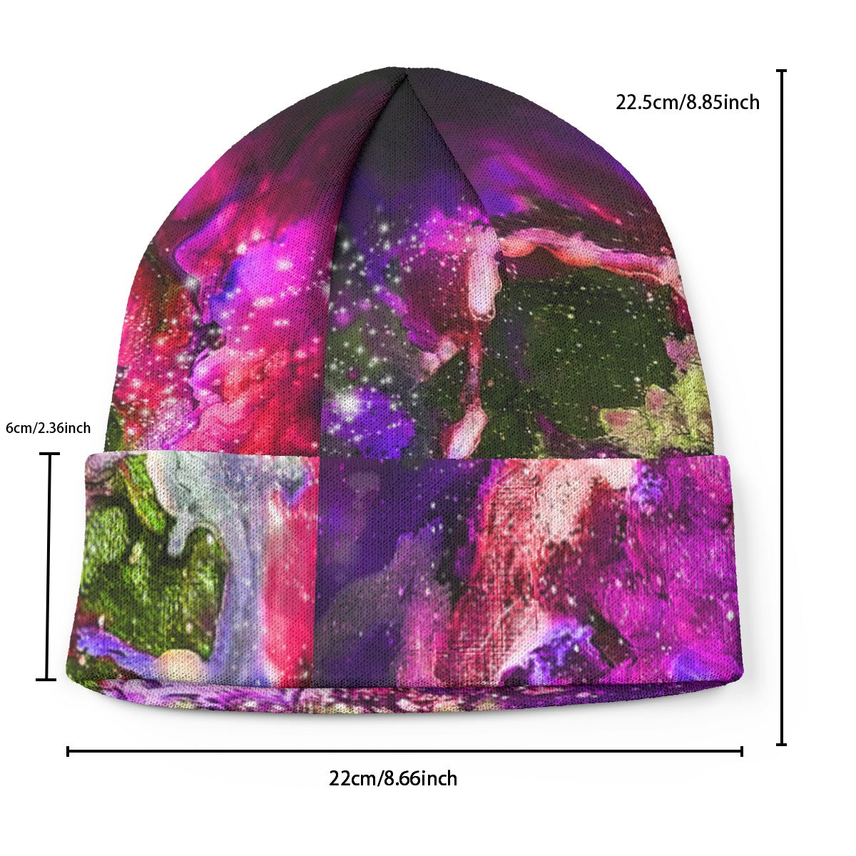 Hot Pink Galaxy Knitted Hat