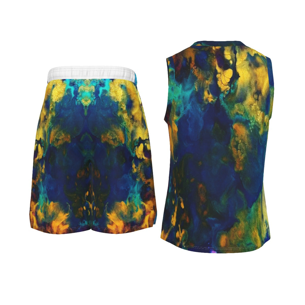 Galactic Atlantis Men's V Neck Basketball Suit