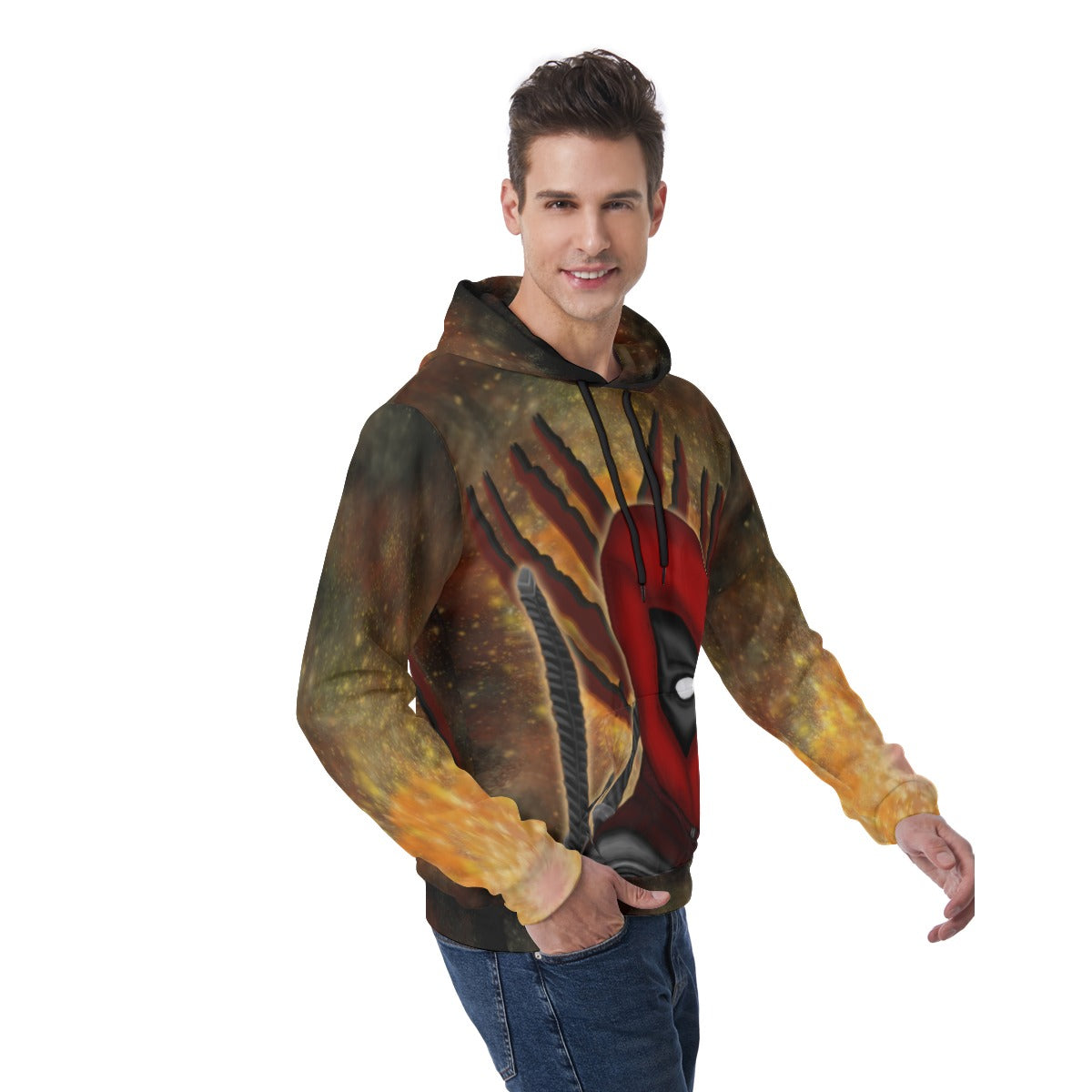 Deadpool/Wolverine Men's Thicken Pullover Hoodie With Inner Hood