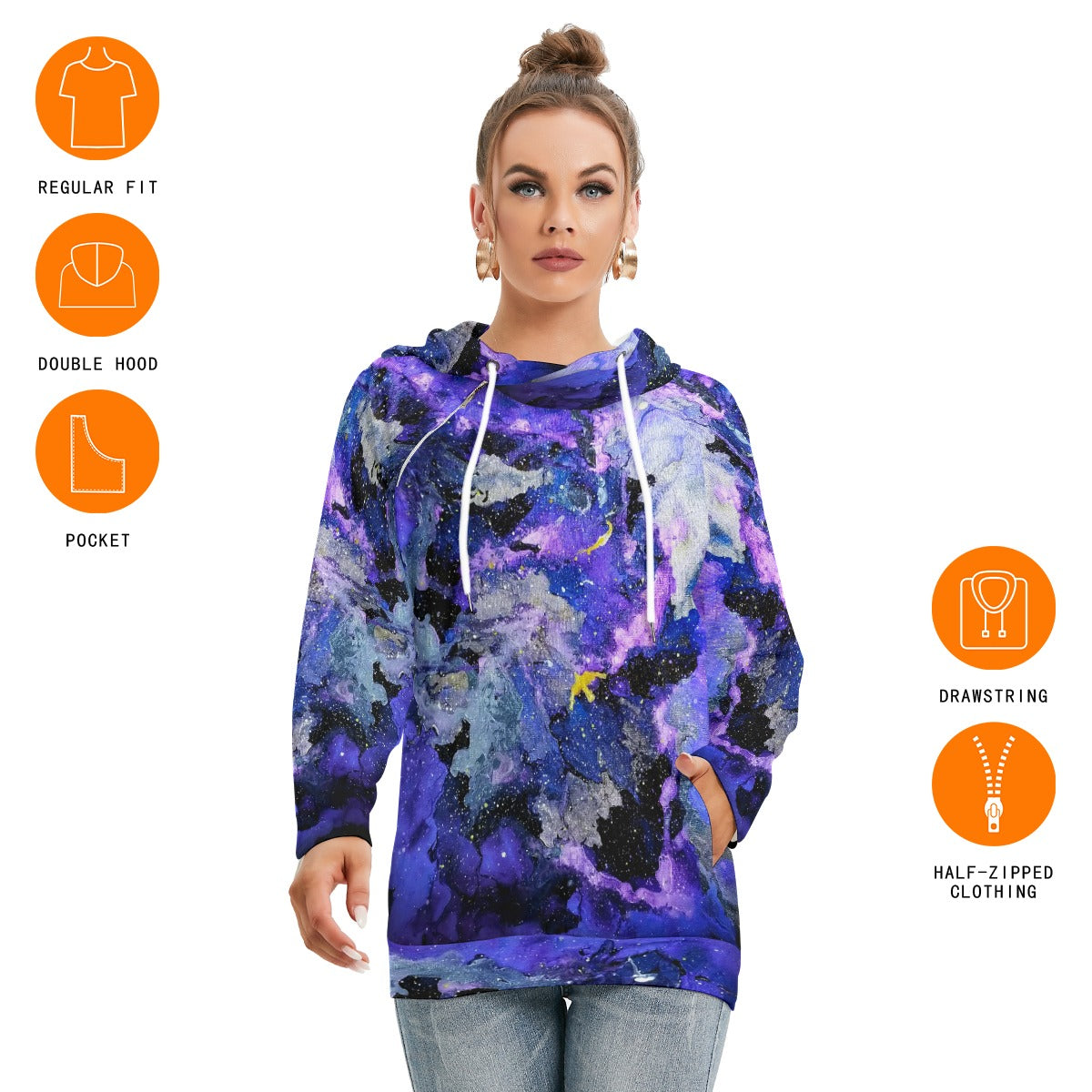 Fly High Women's Hoodie With Double Hood