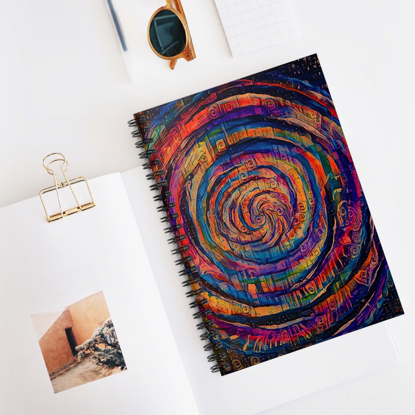 Sunset Whirlpool Spiral Notebook - Ruled Line