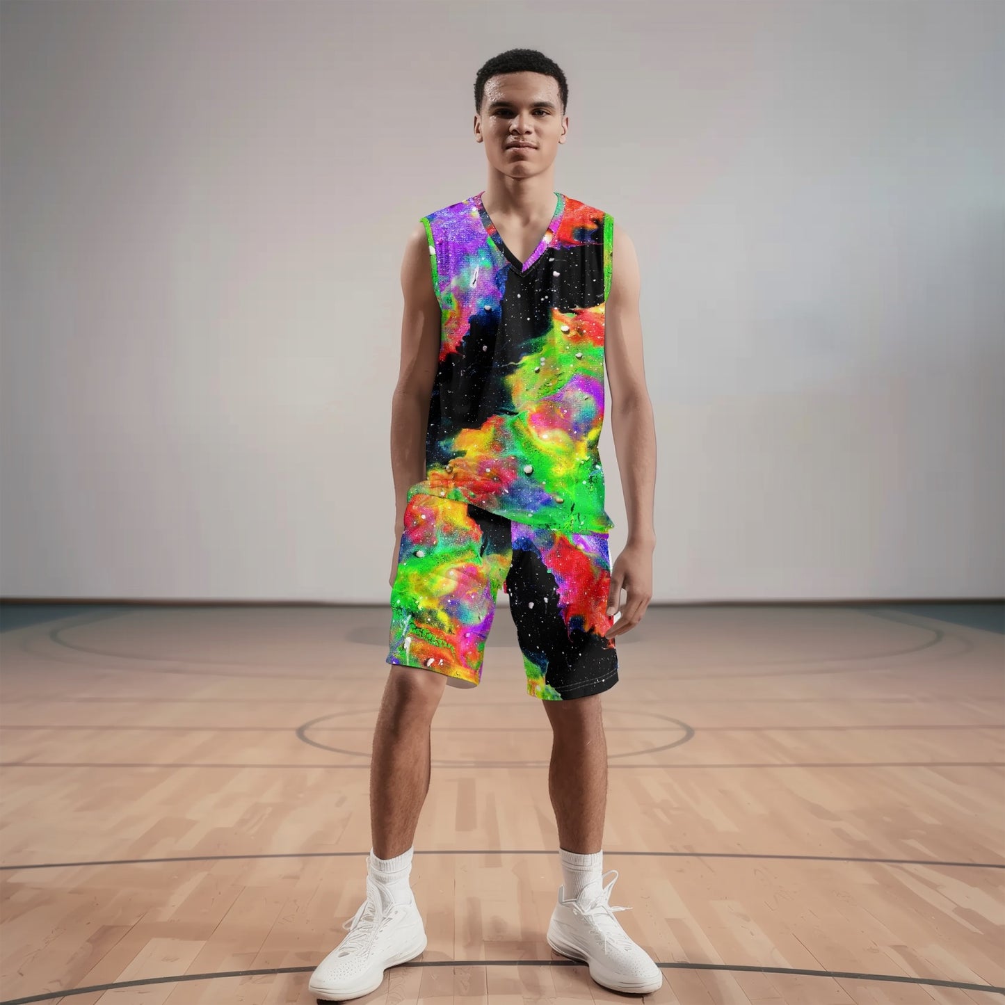 Galactic Rainbow Basketball Jersey Set