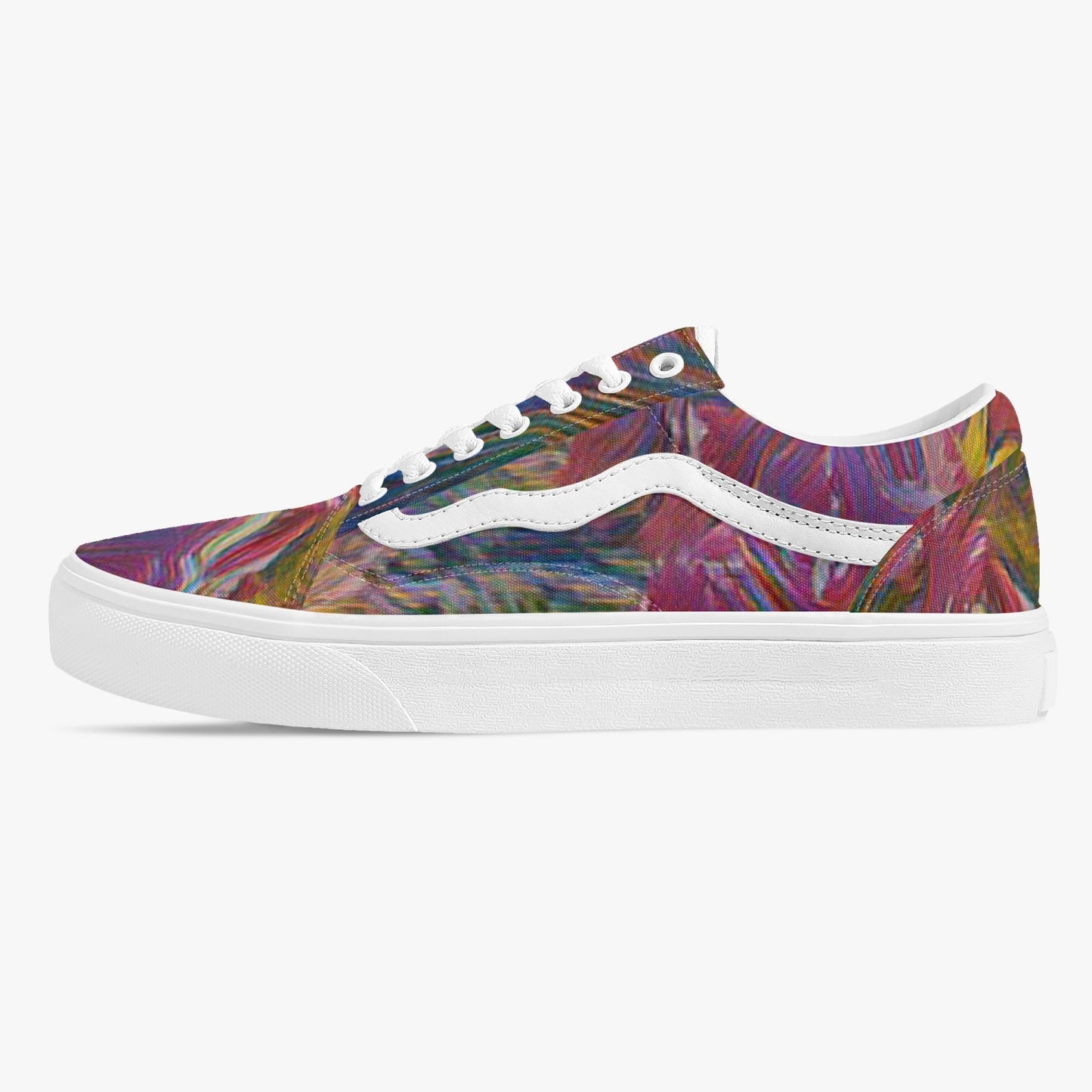Space Petals Trendy Low-Top Canvas Sneakers