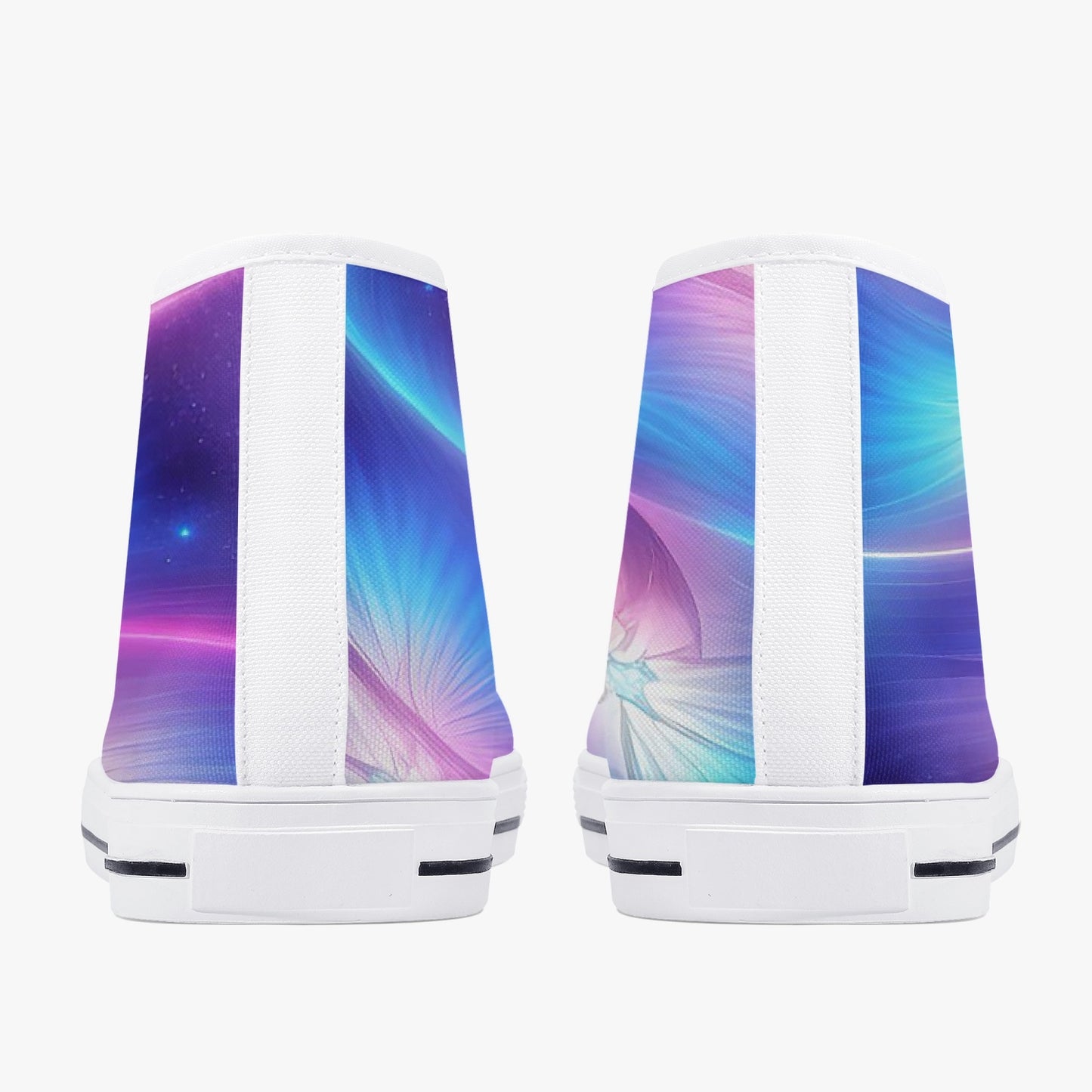 Ascension Tie-Dye Classic High-Top Canvas Shoes - White/Black