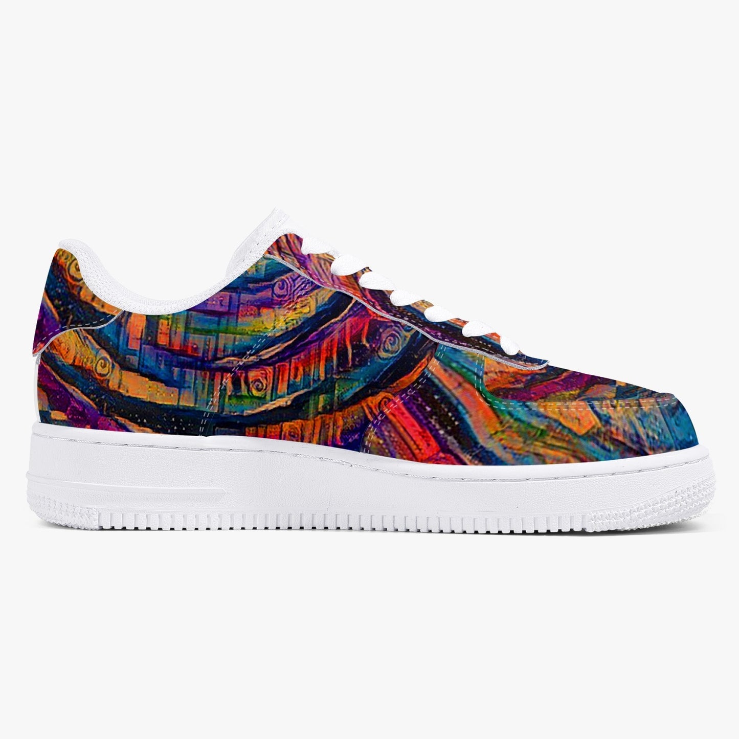 Sunset Whirlpool AF1 Low-Top Leather Sports Sneakers