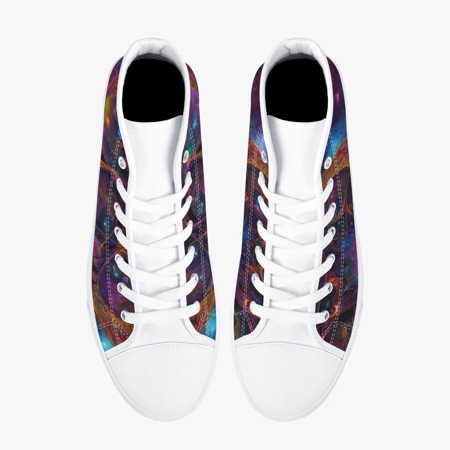 Ascension Classic High-Top Canvas Shoes - White/Black