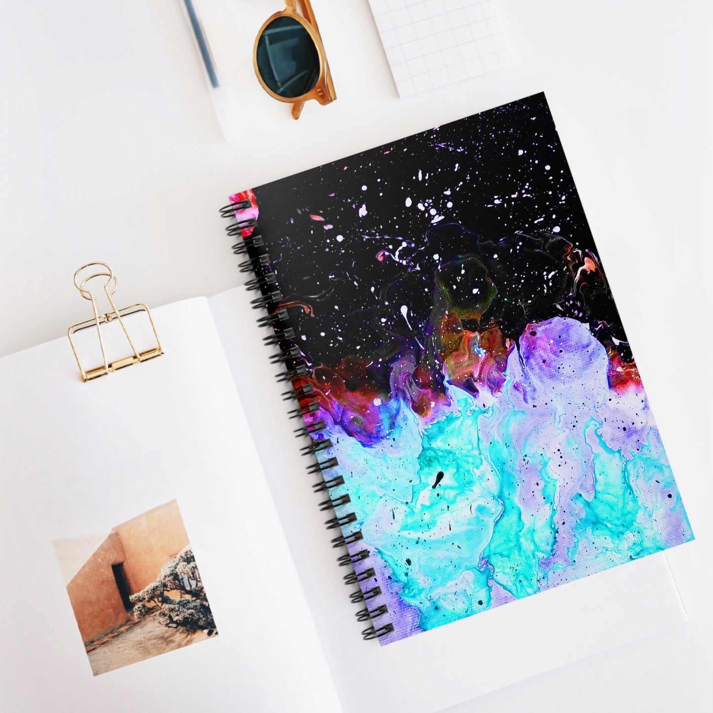 Galactic Fire Spiral Notebook - Ruled Line