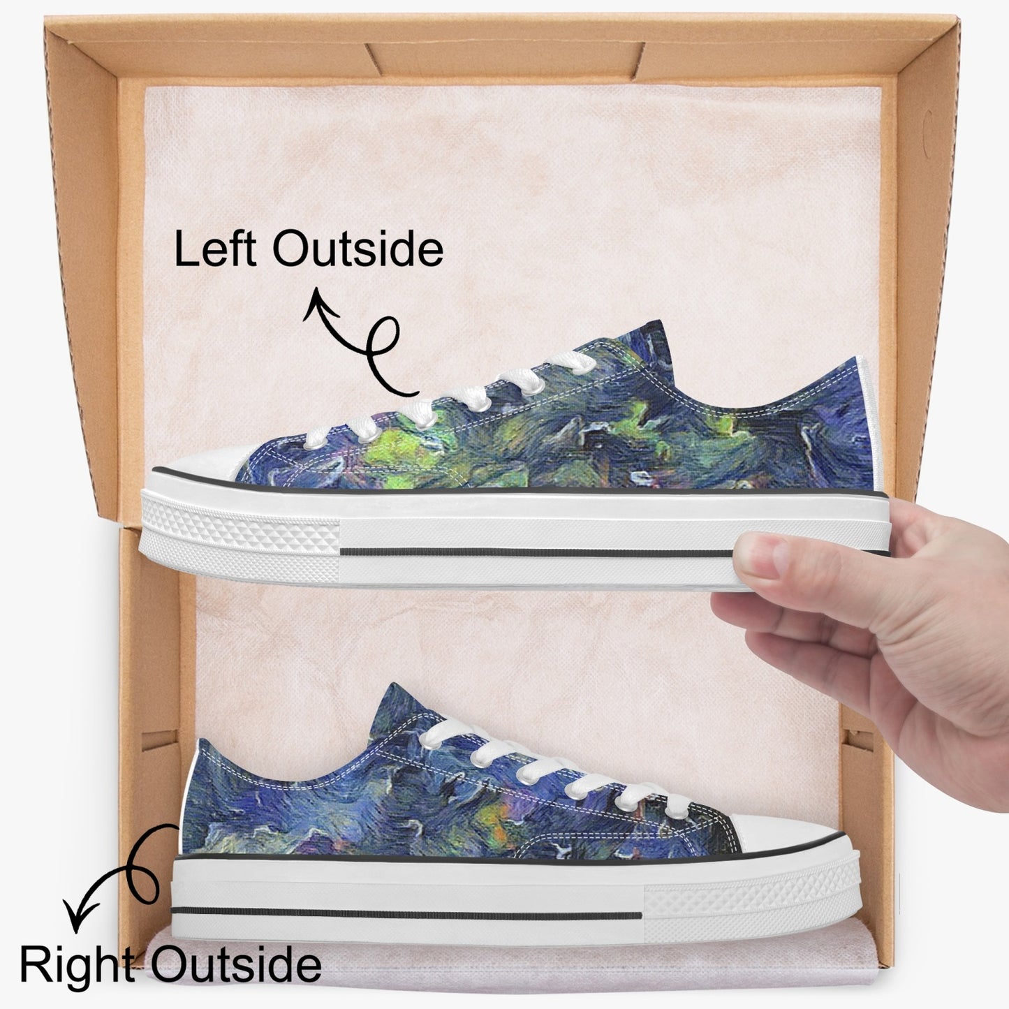 Space Storm Low Canvas Shoes-White sole