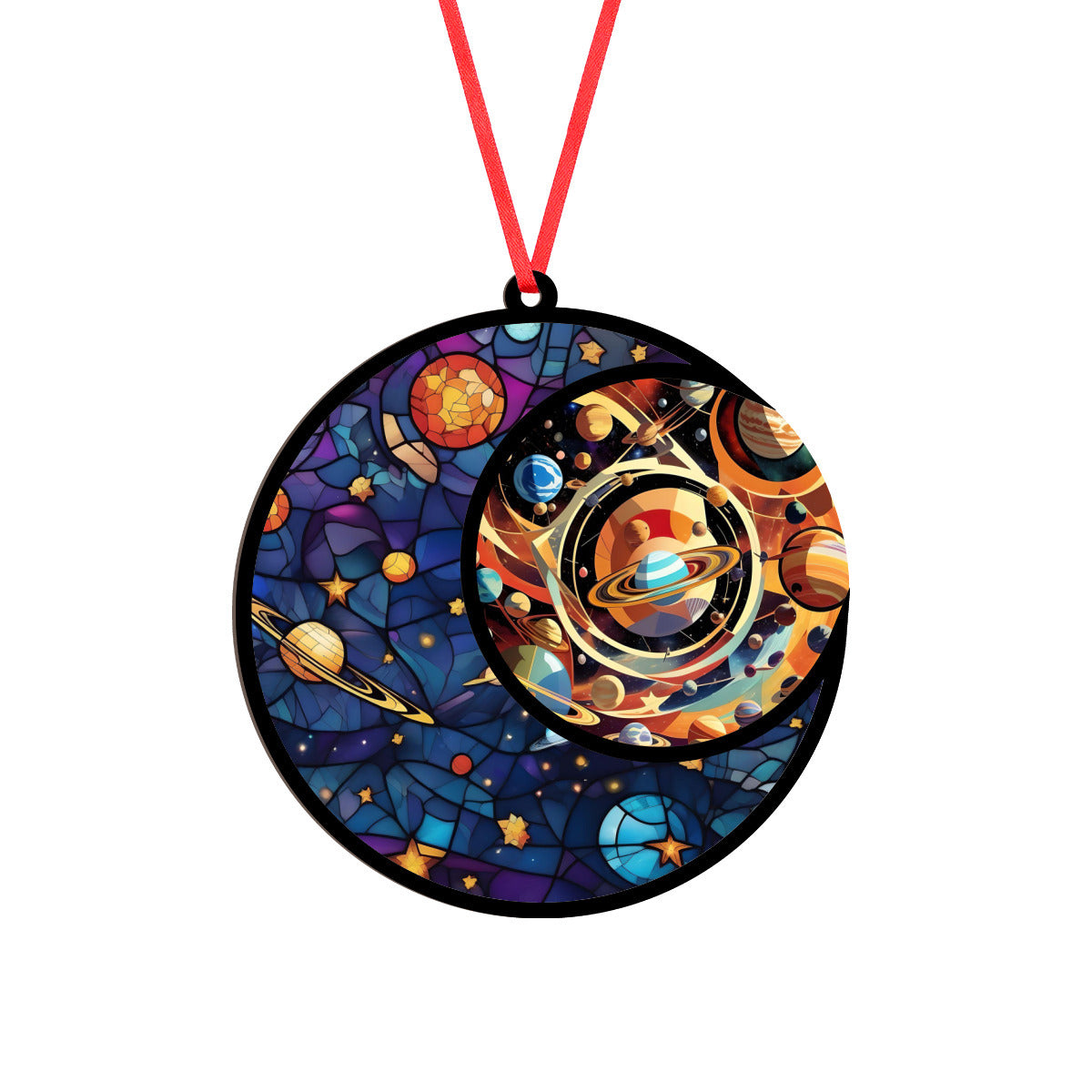 Stained Space Window Ornament