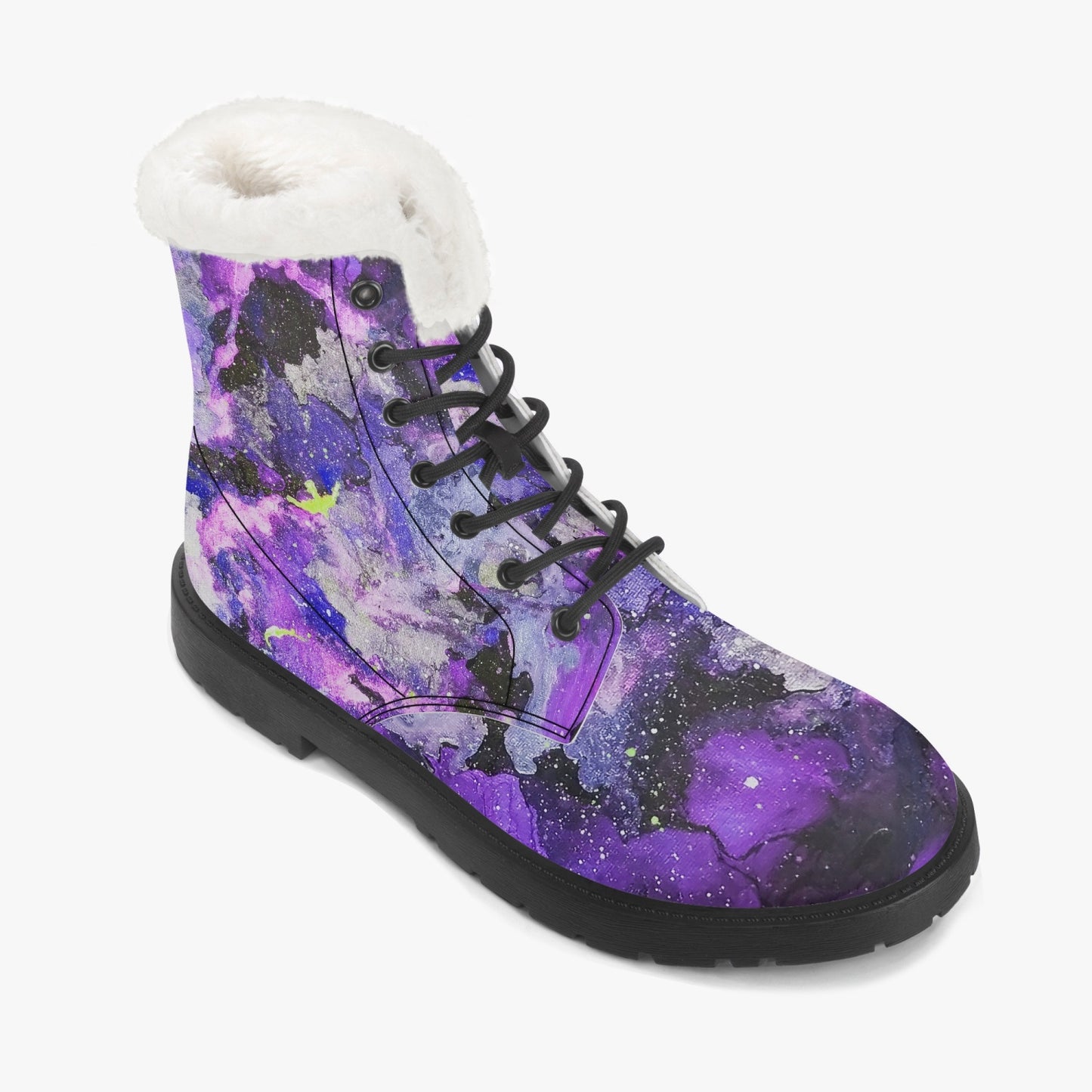 Fly High Faux Fur Leather Boots
