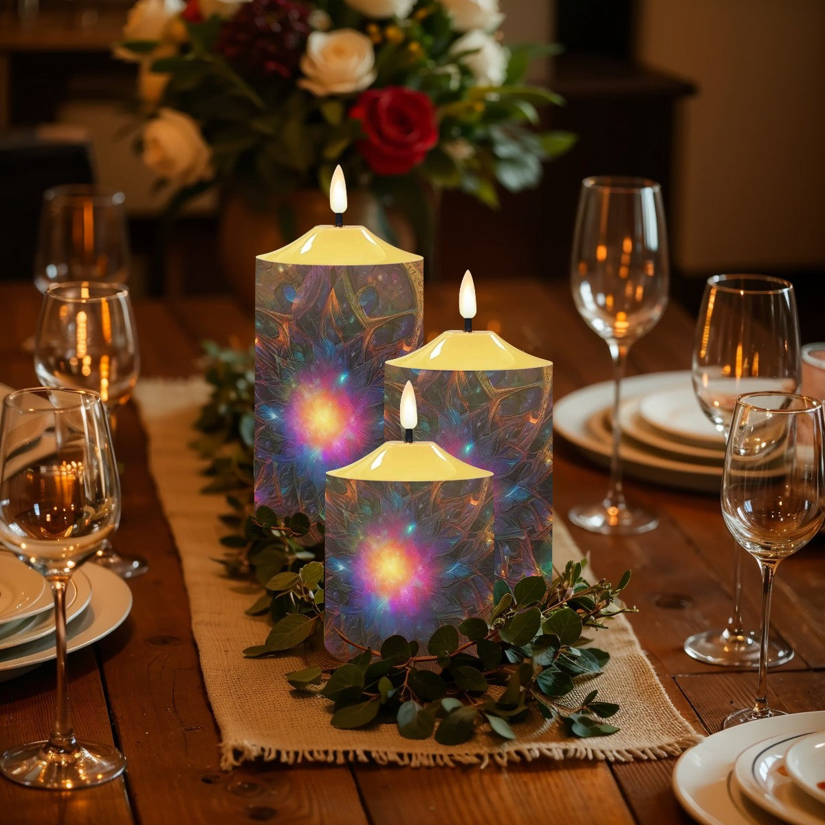 Ascension Flameless Candles Lamp Set of 3