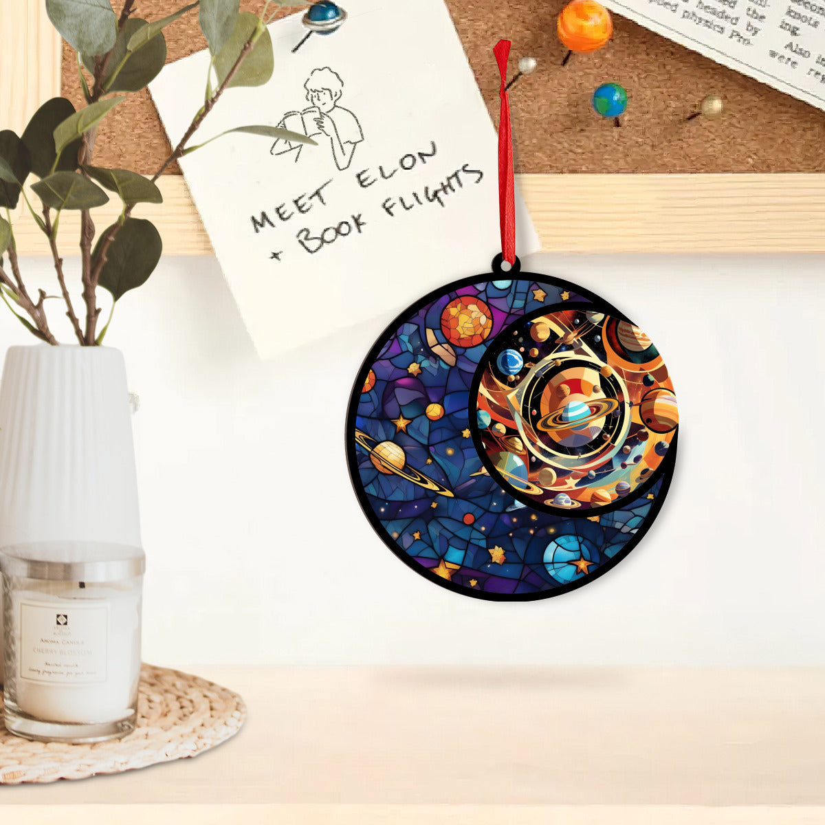 Stained Space Window Ornament