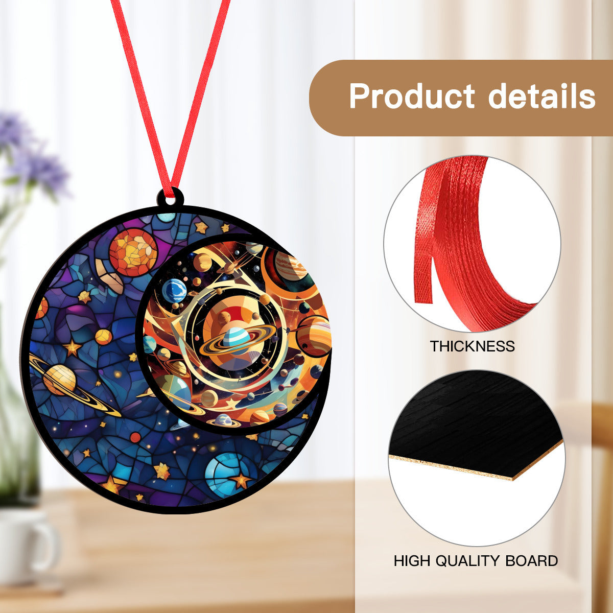 Stained Space Window Ornament