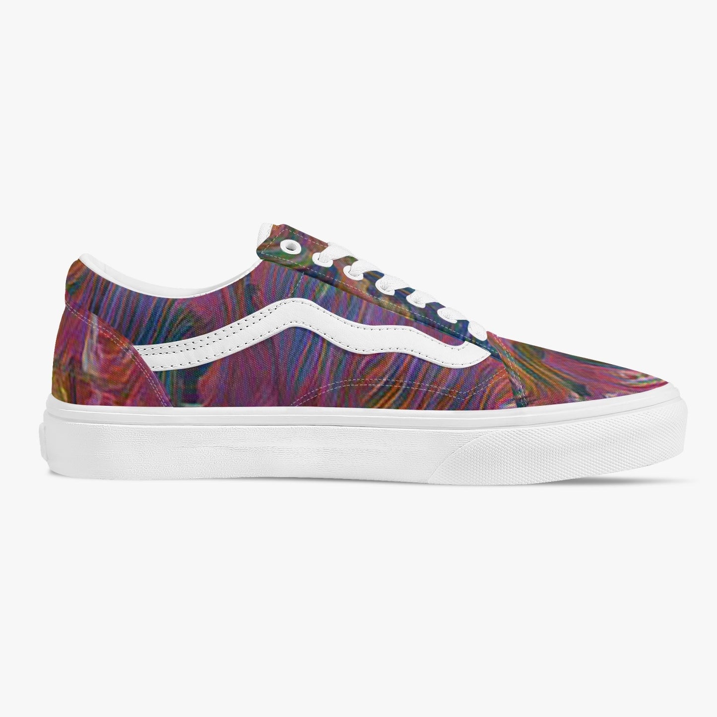 Space Petals Trendy Low-Top Canvas Sneakers