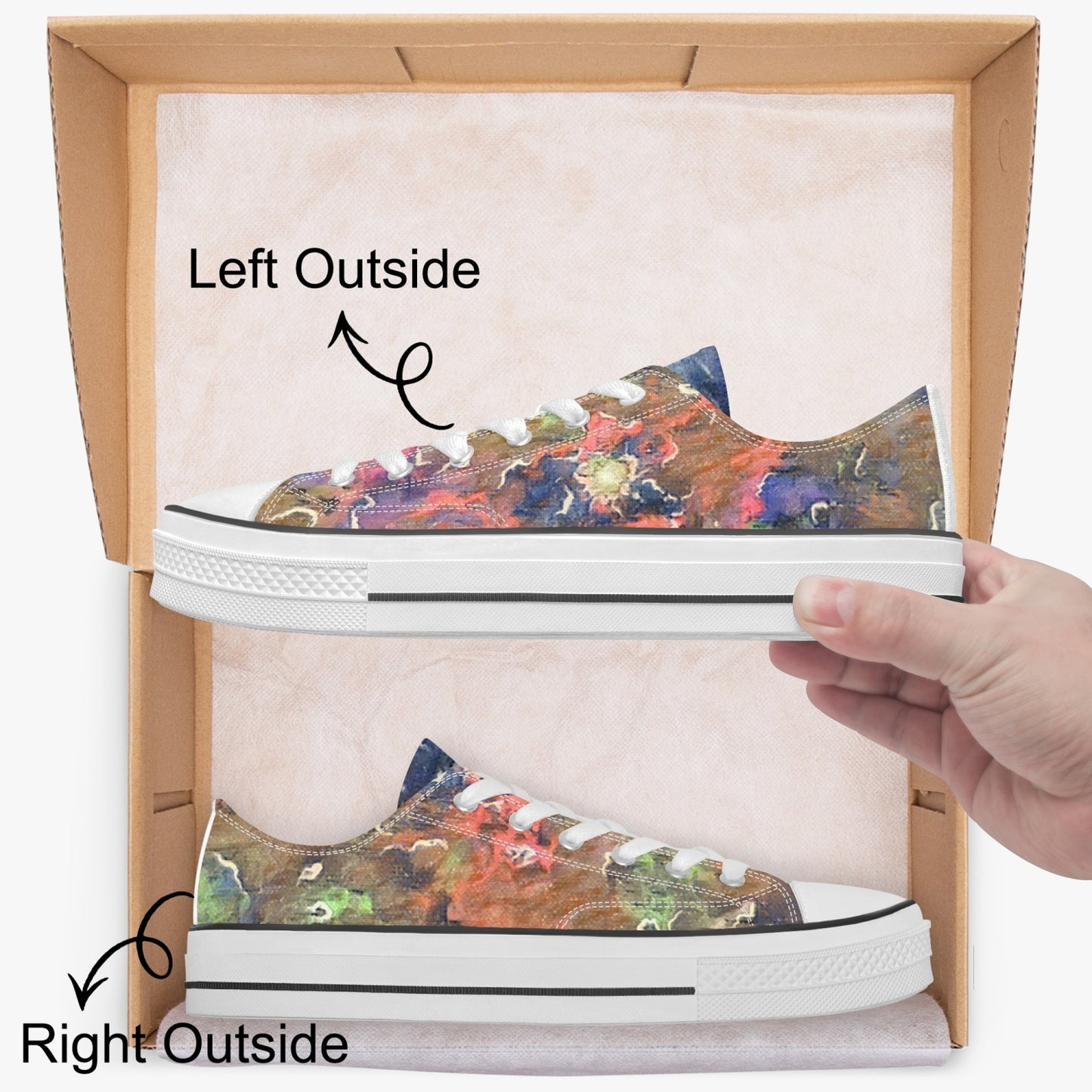 Space Storm Low Canvas Shoes-White sole